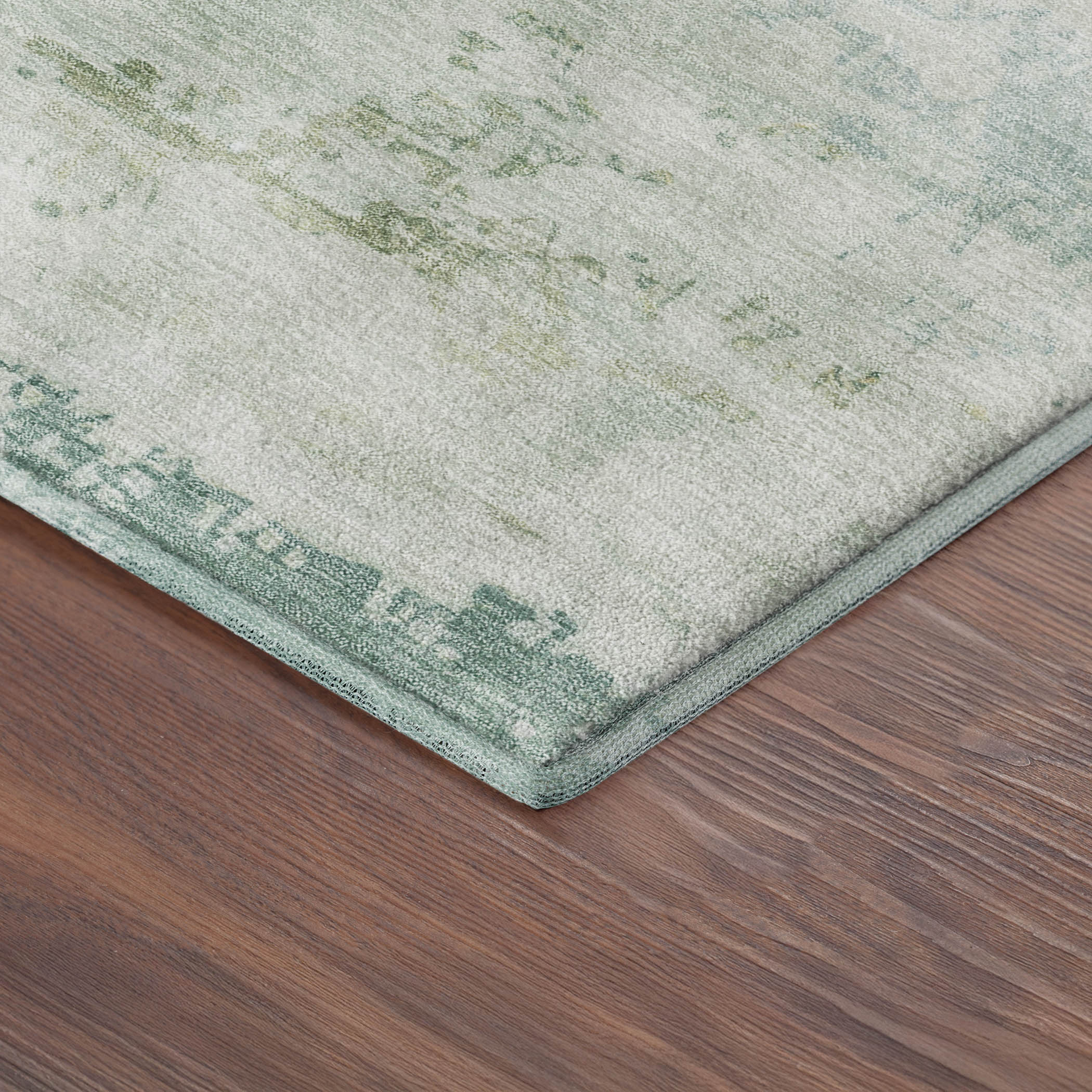 Colombo Machine Washable Transitional Turquoise Teal Rug 1'8" x 2'6" #shape_Rectangle
