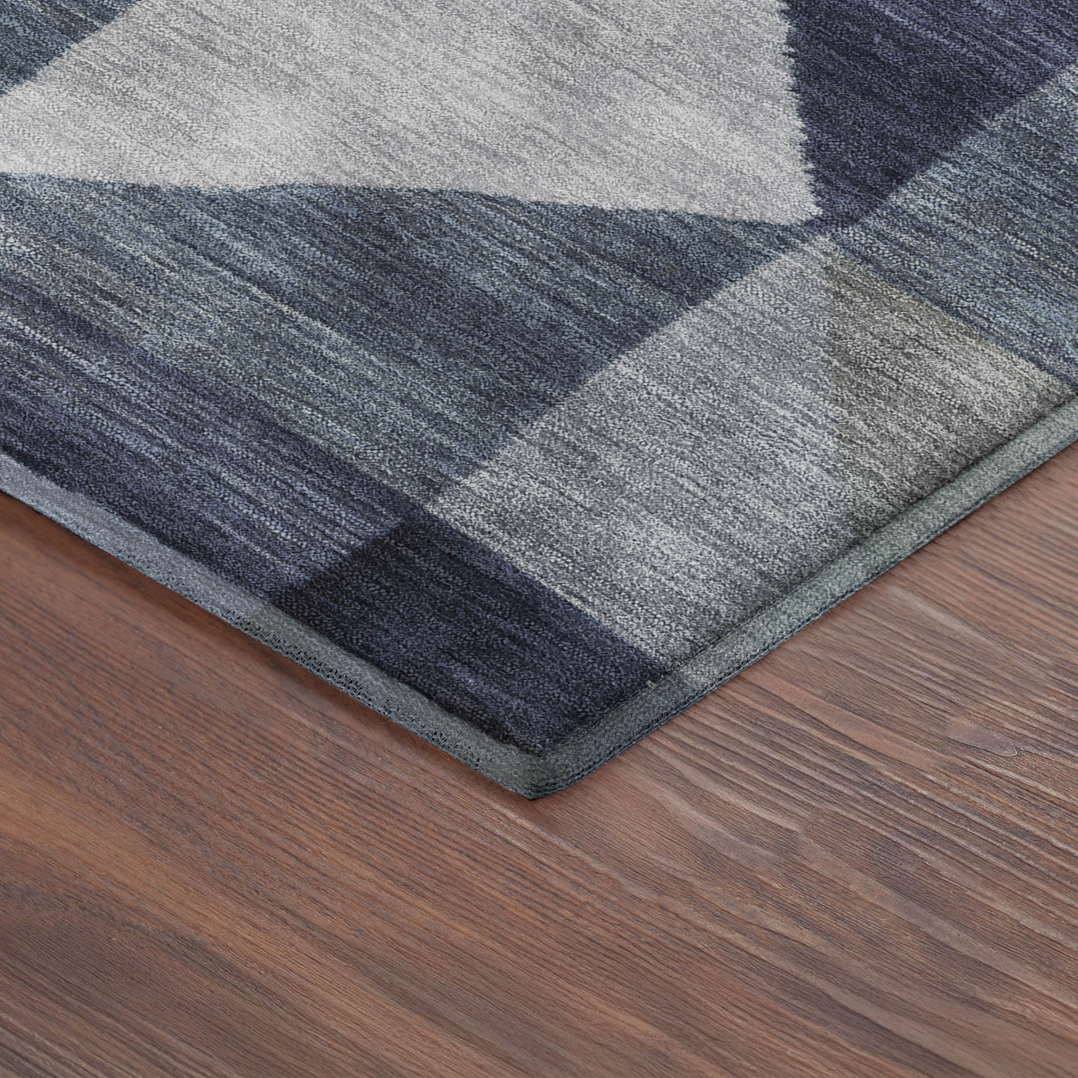 Kathmandu Machine Washable Transitional Blue Rug 1'8" x 2'6" #shape_Rectangle