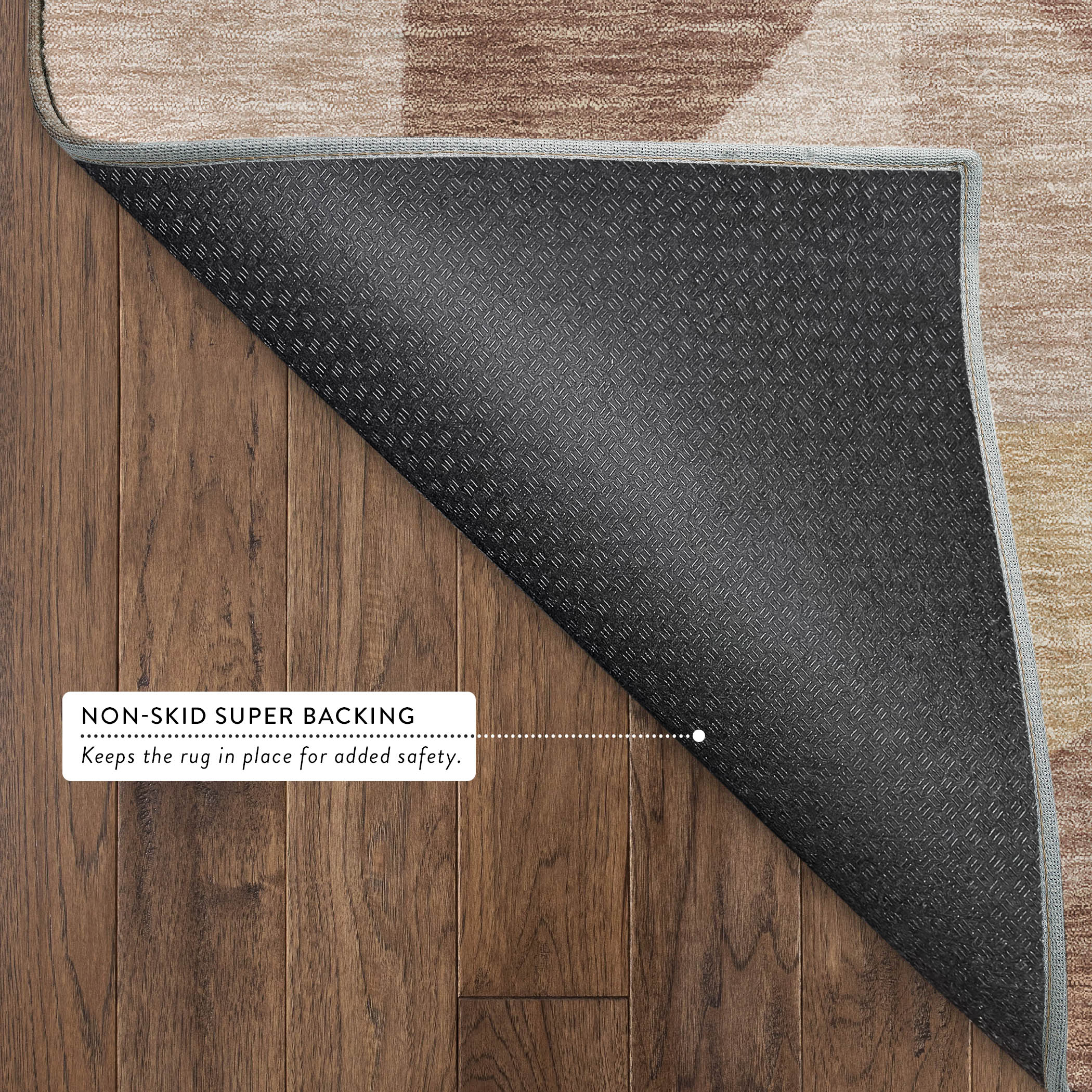 Kathmandu Machine Washable Transitional Blush Pink Rug 1'8" x 2'6" #shape_Rectangle