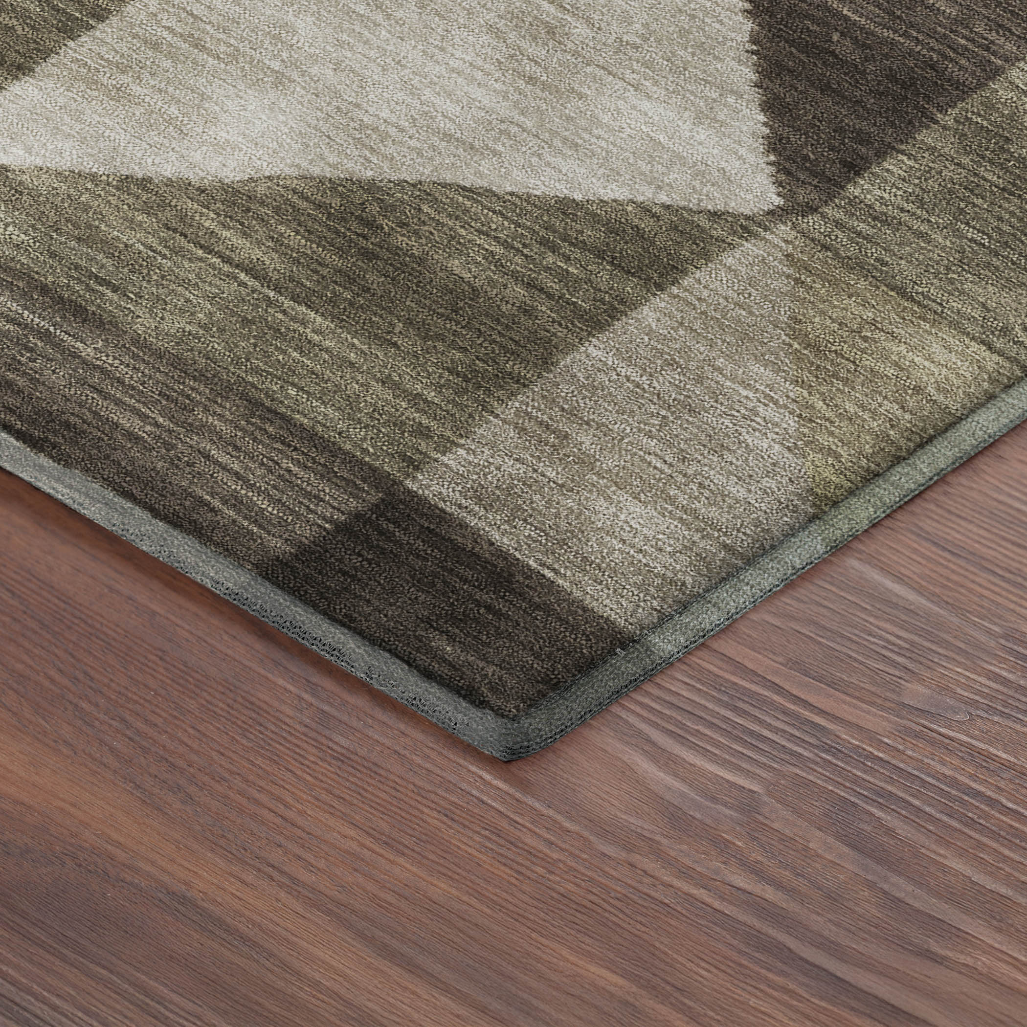 Kathmandu Machine Washable Transitional Brown Rug 1'8" x 2'6" #shape_Rectangle