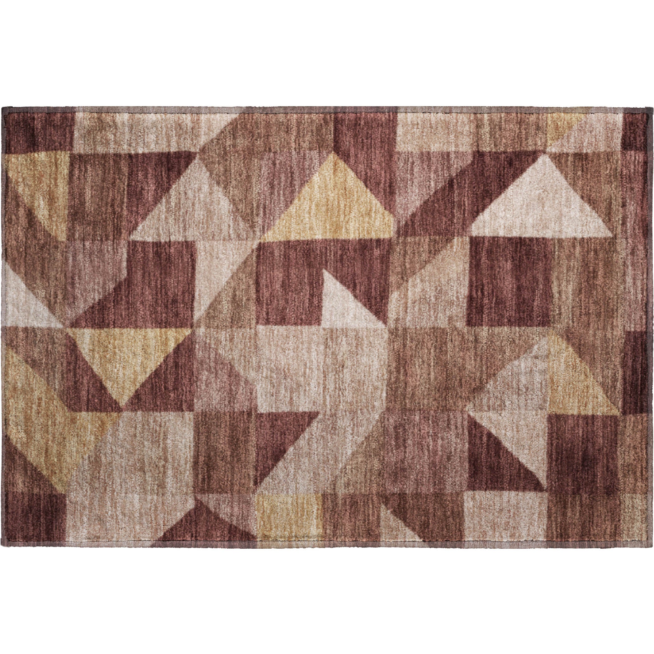 Kathmandu Machine Washable Transitional Burgundy Red Rug 1'8" x 2'6" #shape_Rectangle