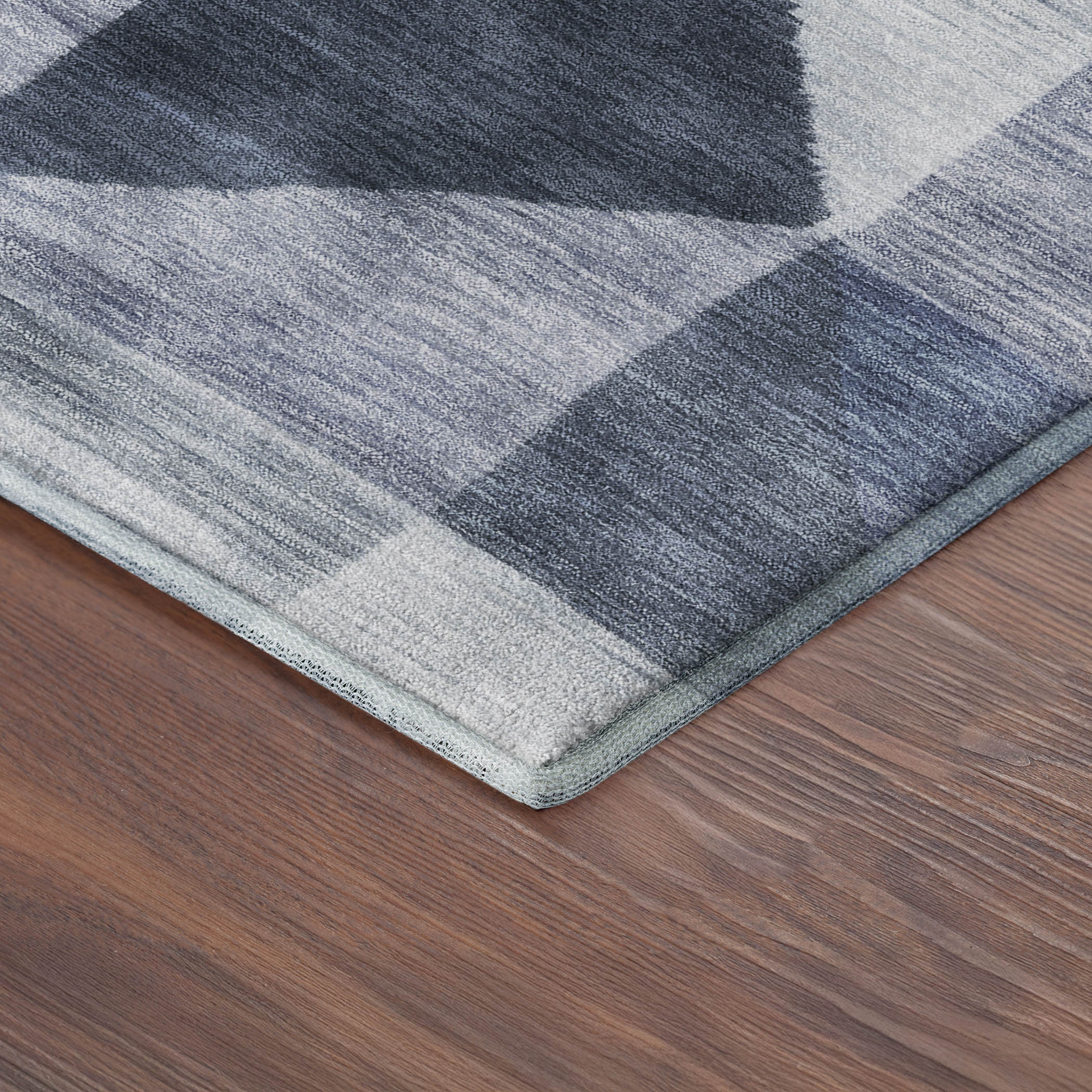 Kathmandu Machine Washable Transitional Denim Blue Rug 1'8" x 2'6" #shape_Rectangle