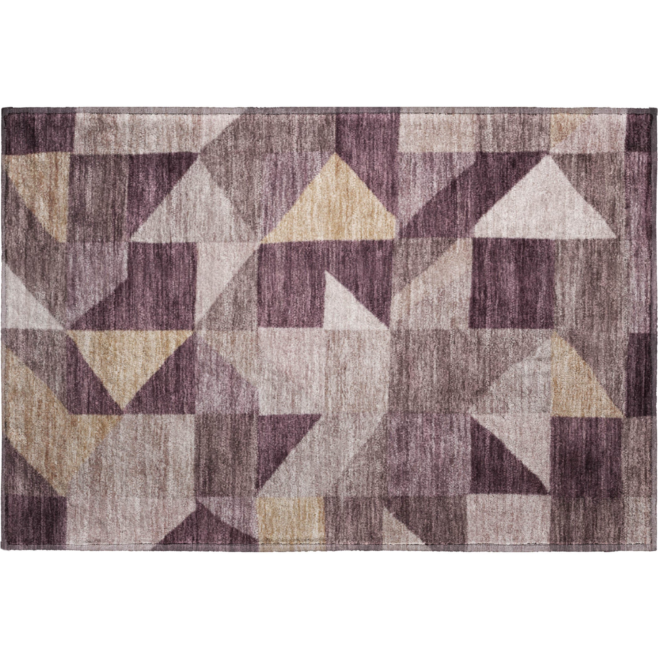 Kathmandu Machine Washable Transitional Plum Purple Rug 1'8" x 2'6" #shape_Rectangle