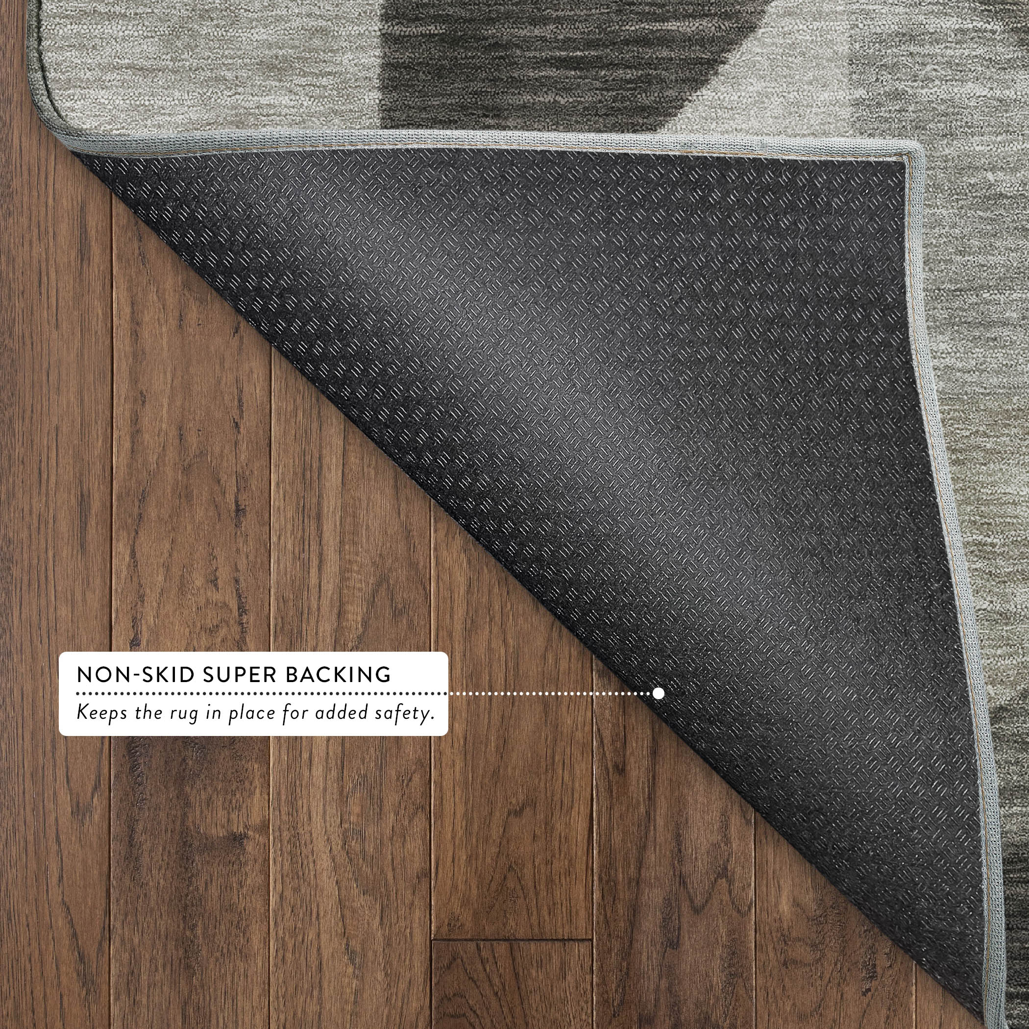 Kathmandu Machine Washable Transitional Taupe Brown Rug 1'8" x 2'6" #shape_Rectangle