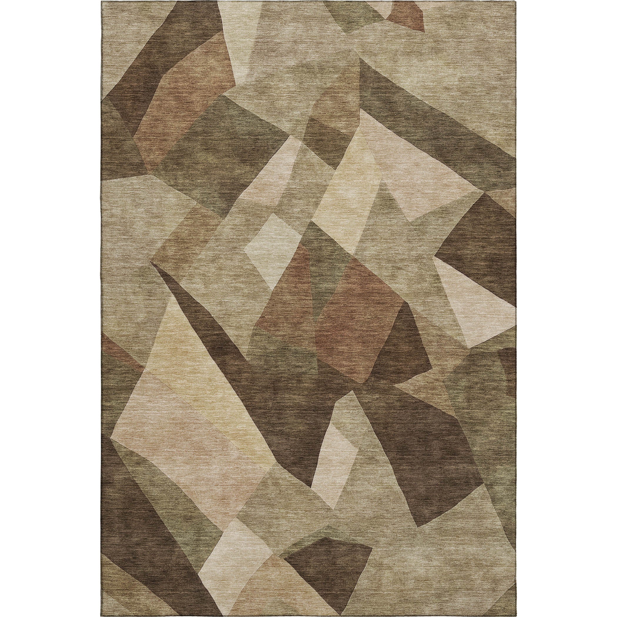 Lisbon Machine Washable Transitional Brown Rug 3' x 5' #shape_Rectangle