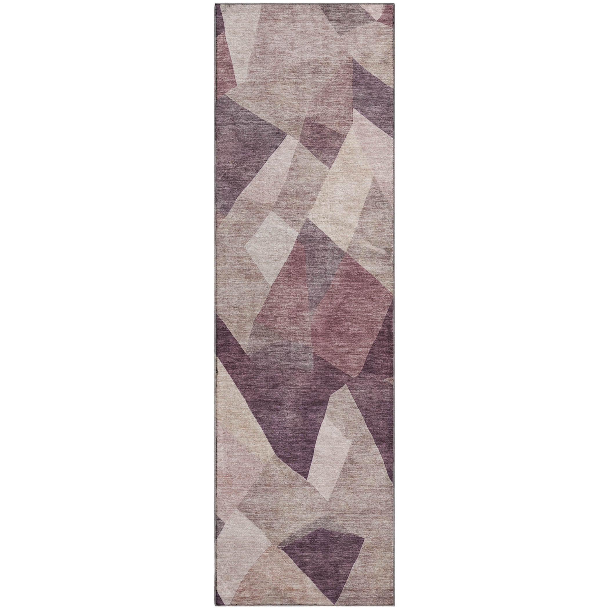 Lisbon Machine Washable Transitional Plum Purple Rug 2'3" x 7'6" #shape_Runner