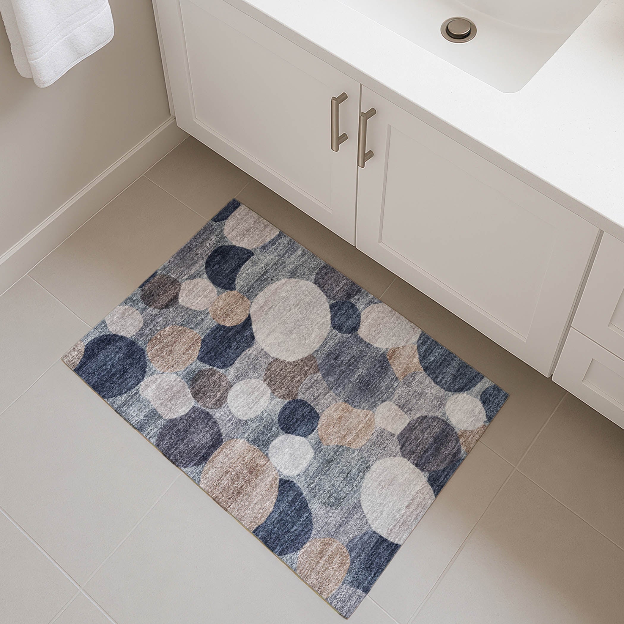 Baku Machine Washable Transitional Blue Rug 1'8" x 2'6" #shape_Rectangle