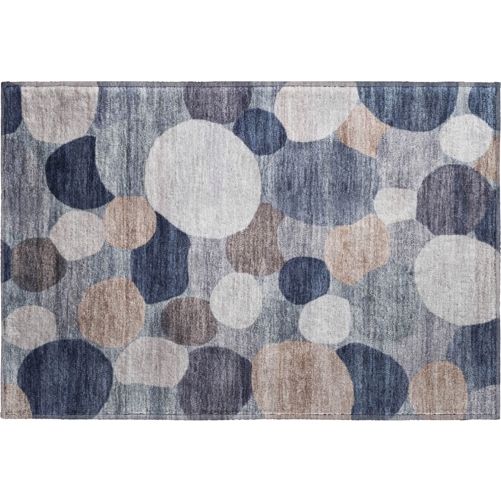 Baku Machine Washable Transitional Blue Rug 1'8" x 2'6" #shape_Rectangle
