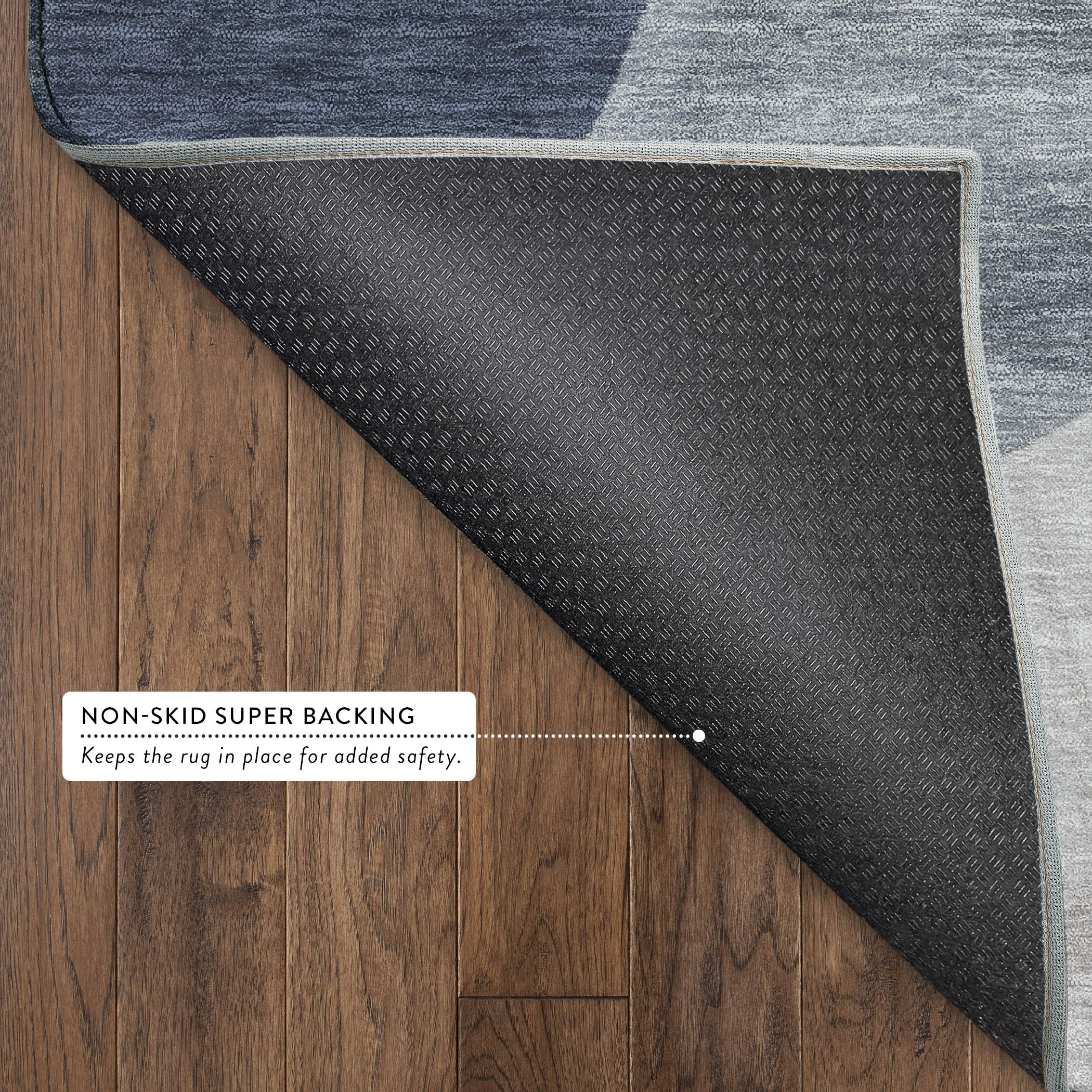 Baku Machine Washable Transitional Blue Rug 1'8" x 2'6" #shape_Rectangle