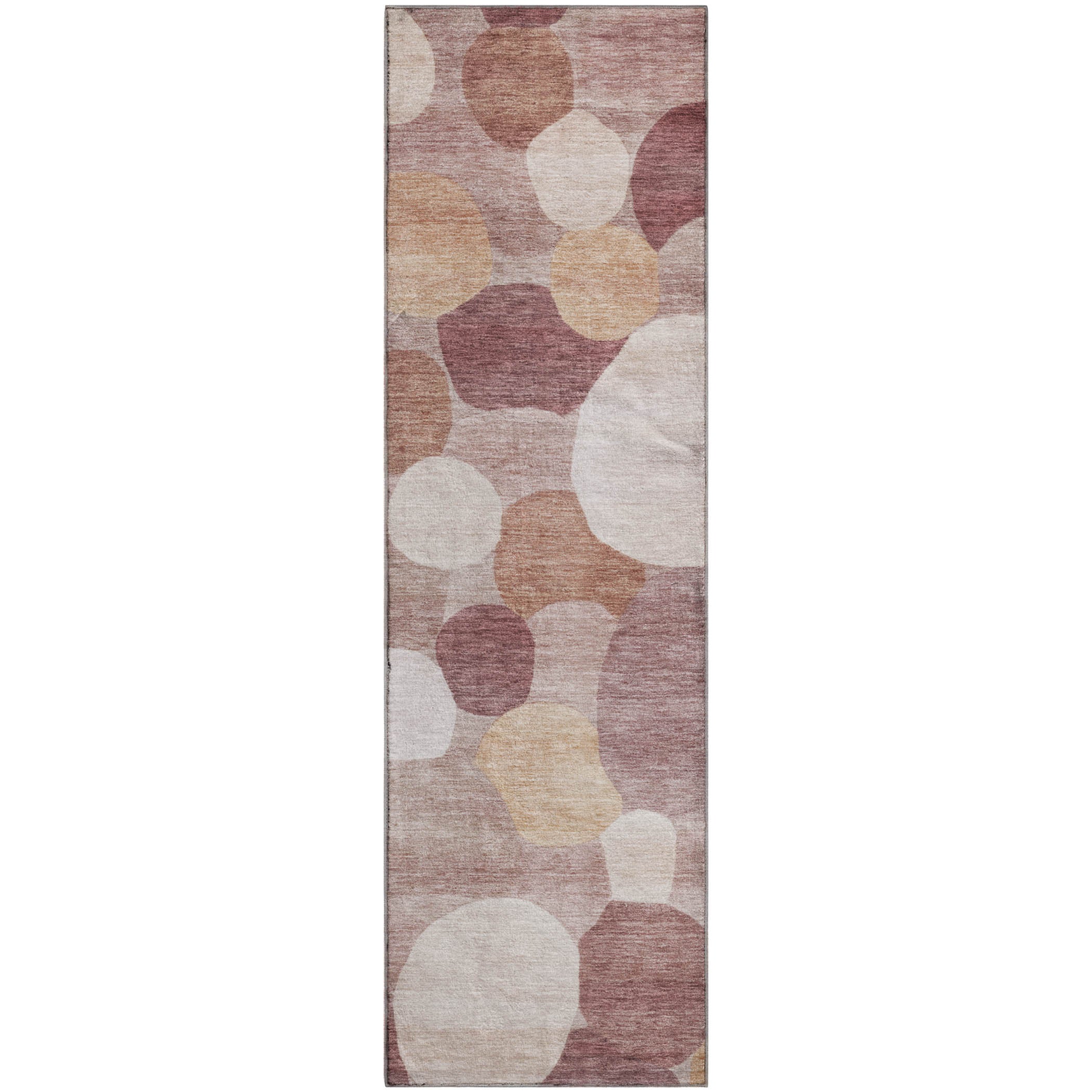 Baku Machine Washable Transitional Blush Pink Rug 2'3" x 7'6" #shape_Runner
