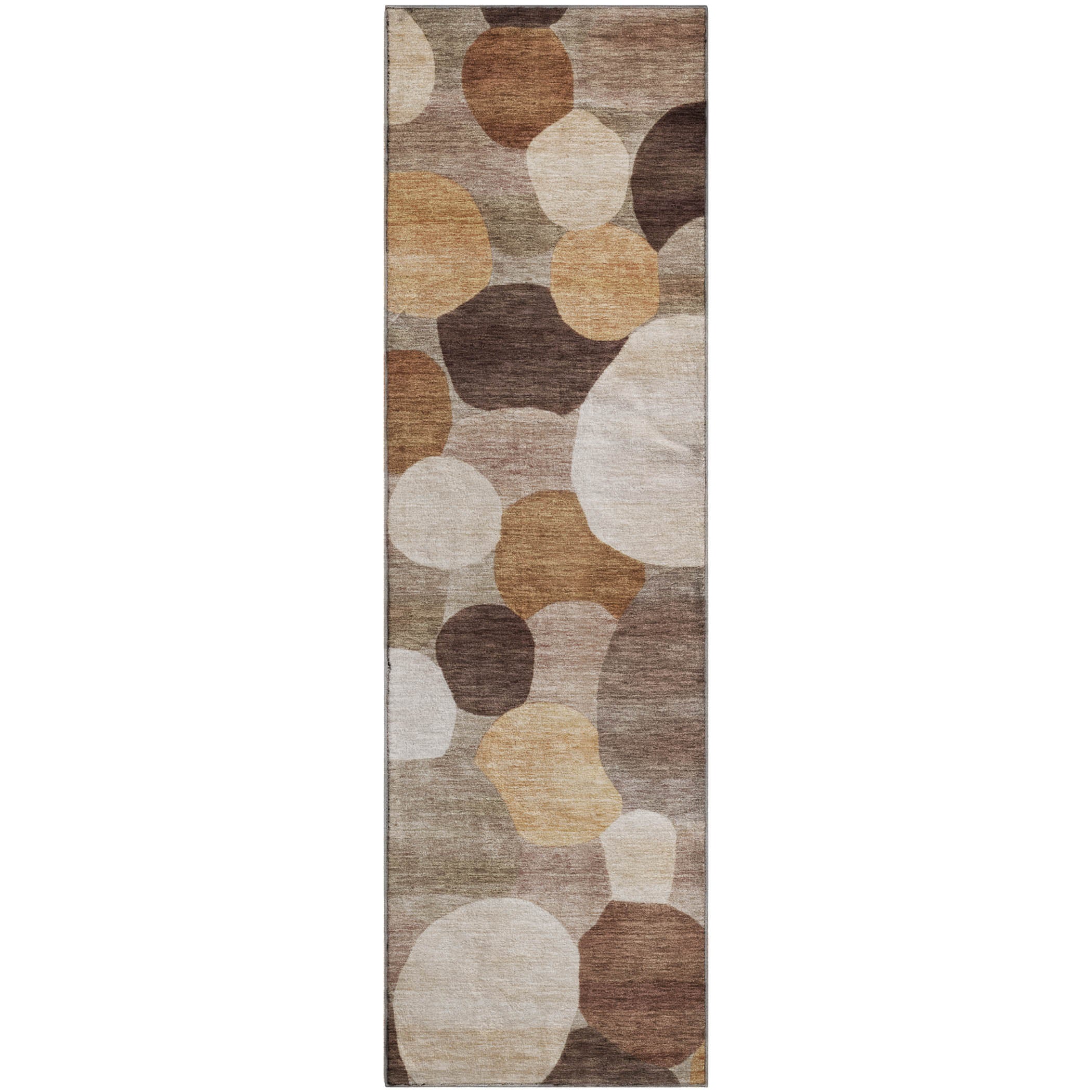 Baku Machine Washable Transitional Brown Rug 2'3" x 7'6" #shape_Runner
