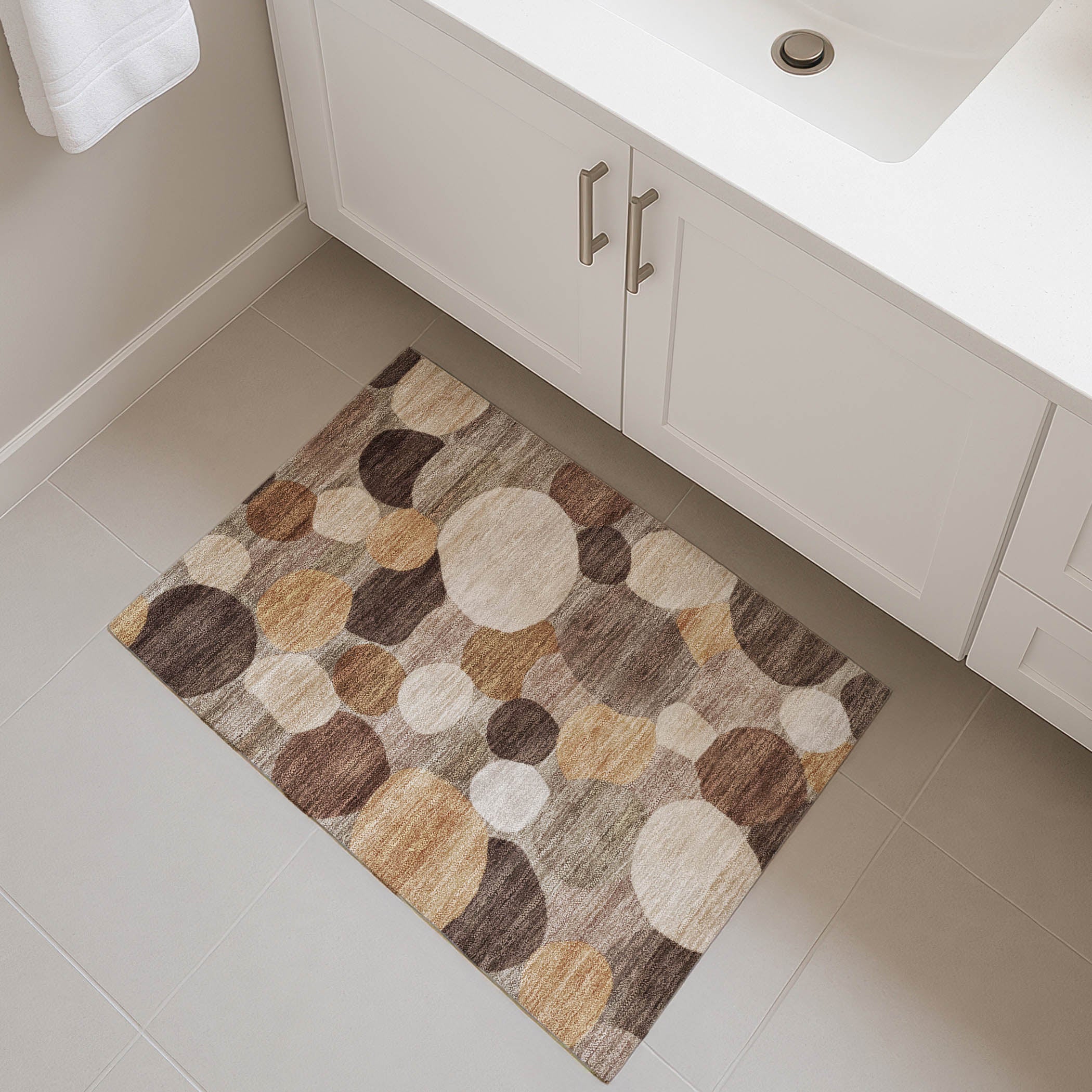 Baku Machine Washable Transitional Brown Rug 1'8" x 2'6" #shape_Rectangle