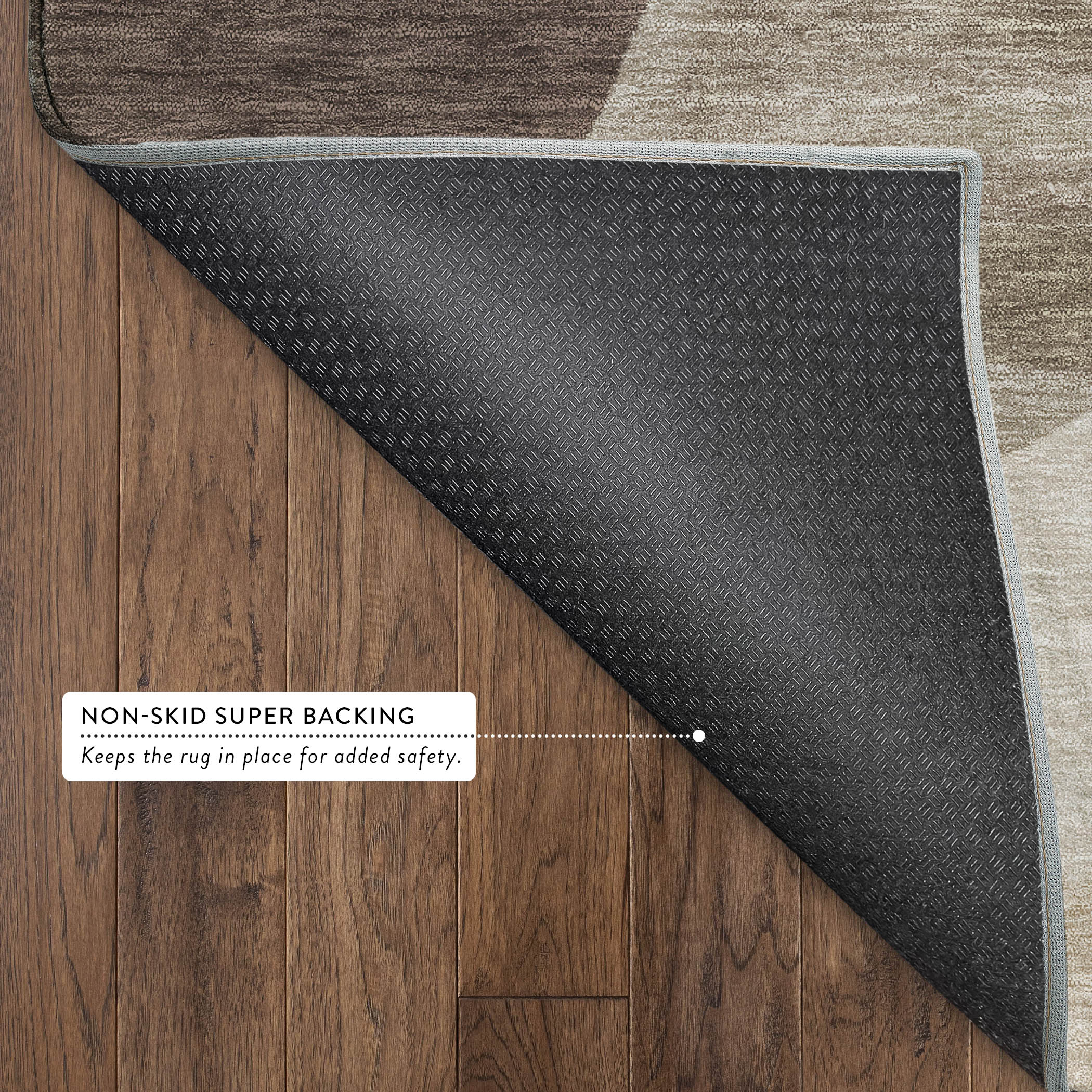 Baku Machine Washable Transitional Brown Rug 1'8" x 2'6" #shape_Rectangle