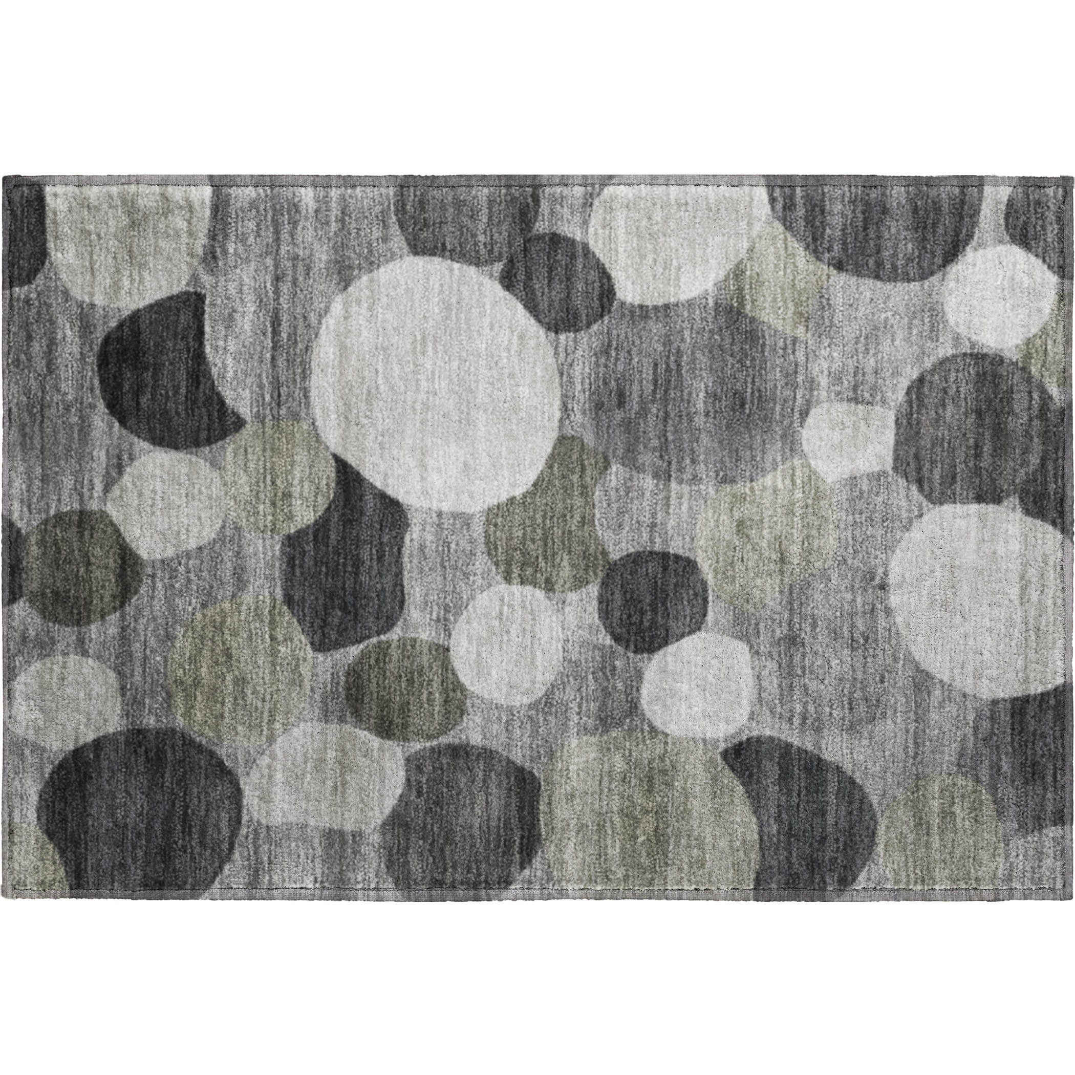 Baku Machine Washable Transitional Gray Rug 1'8" x 2'6" #shape_Rectangle