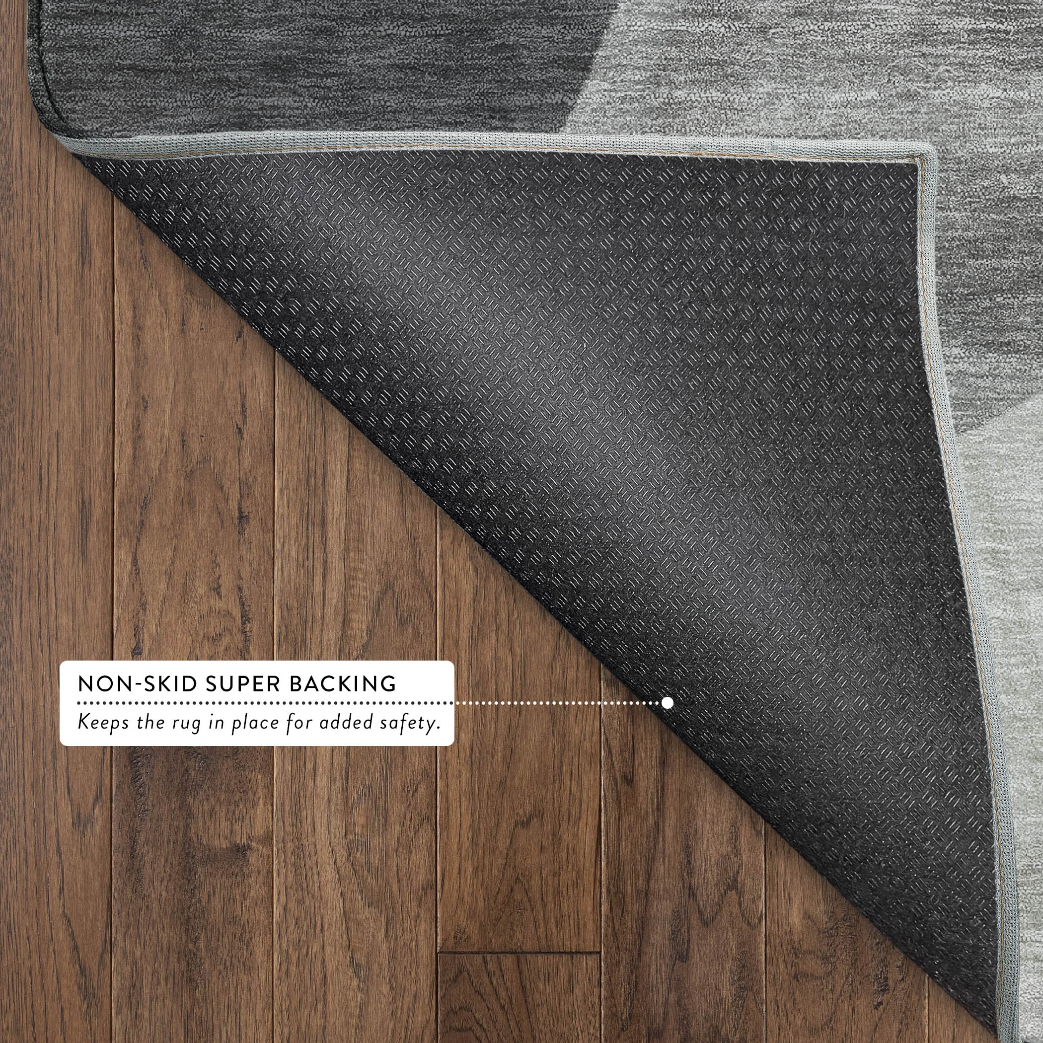 Baku Machine Washable Transitional Gray Rug 1'8" x 2'6" #shape_Rectangle