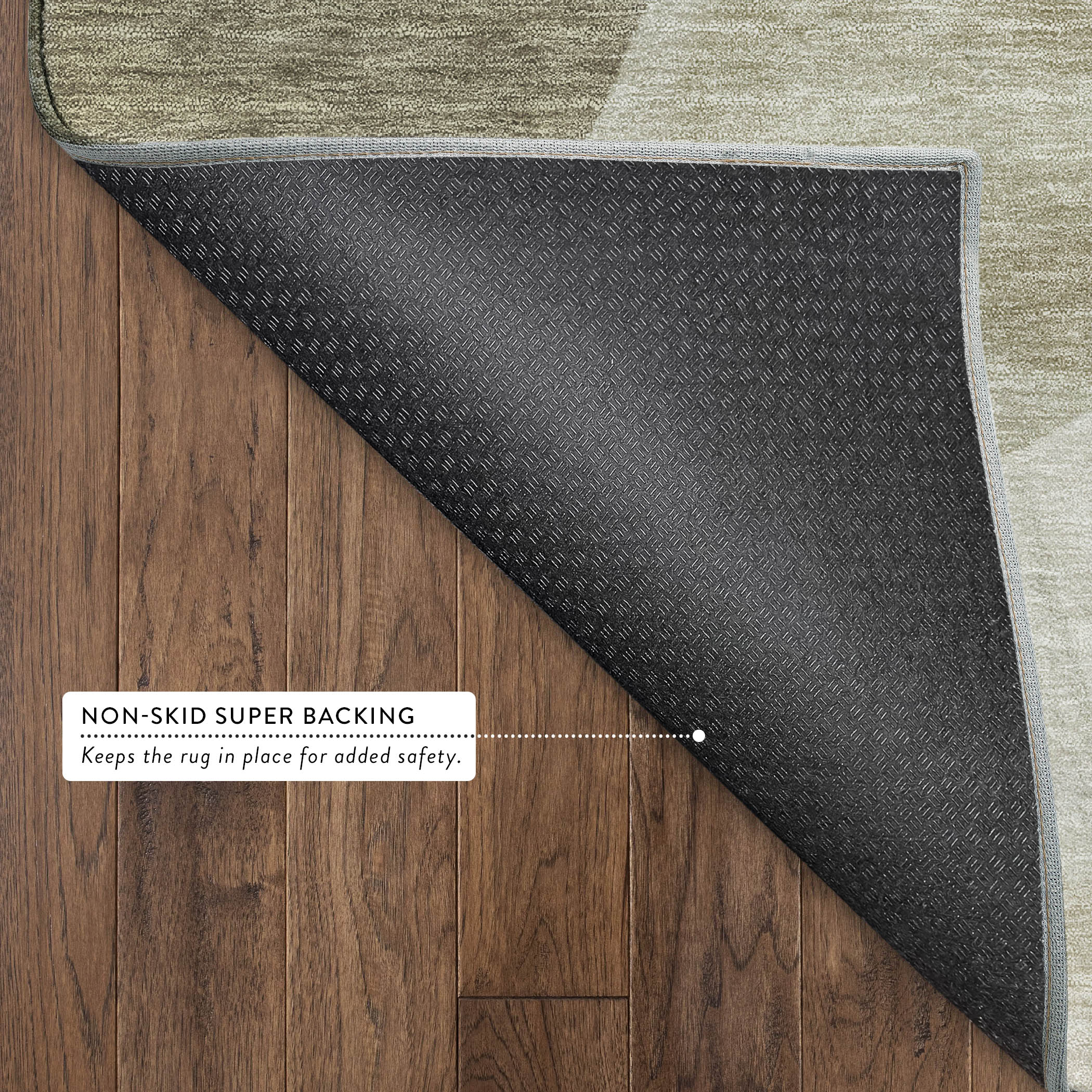 Baku Machine Washable Transitional Khaki Brown Rug 1'8" x 2'6" #shape_Rectangle