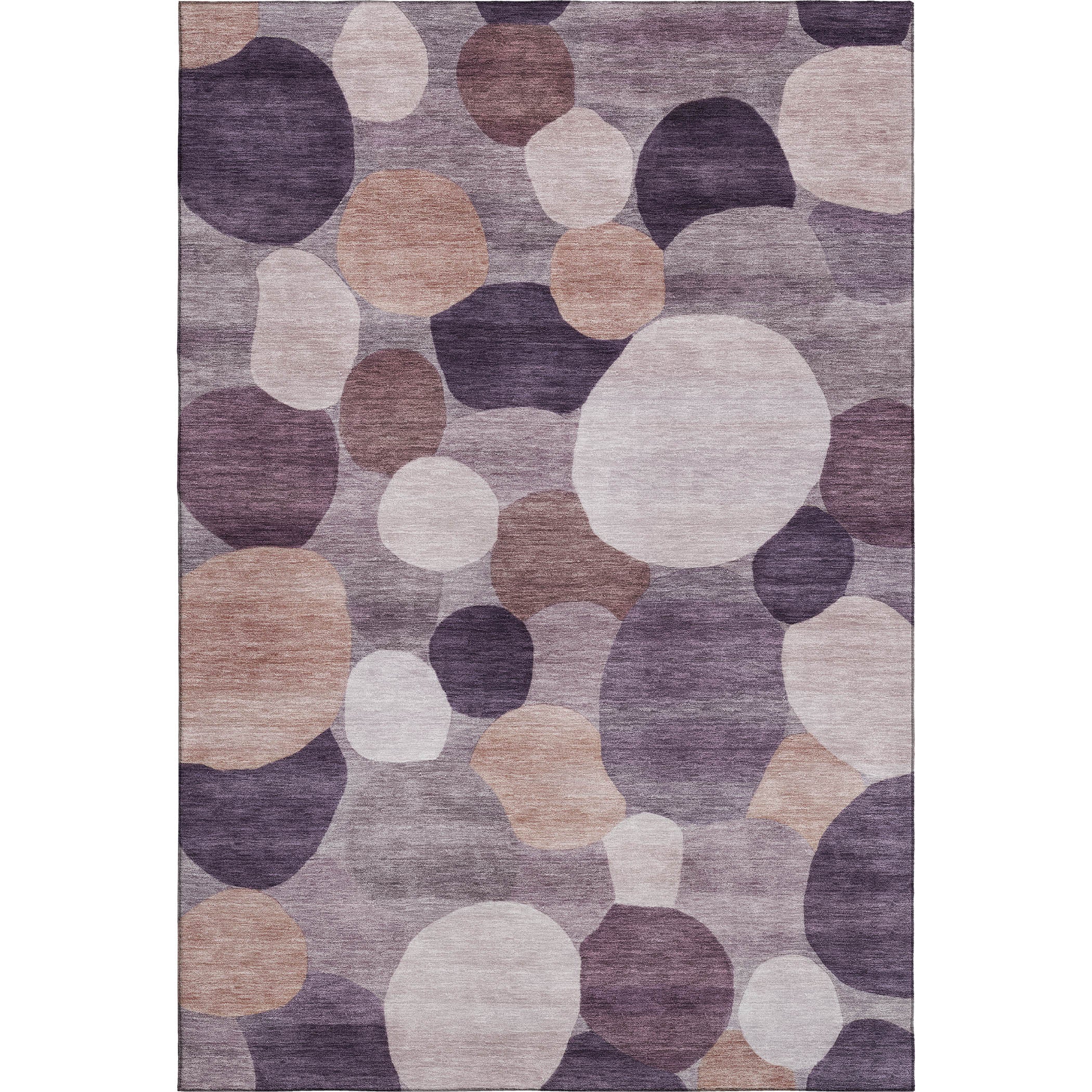 Baku Machine Washable Transitional Plum Purple Rug 3' x 5' #shape_Rectangle