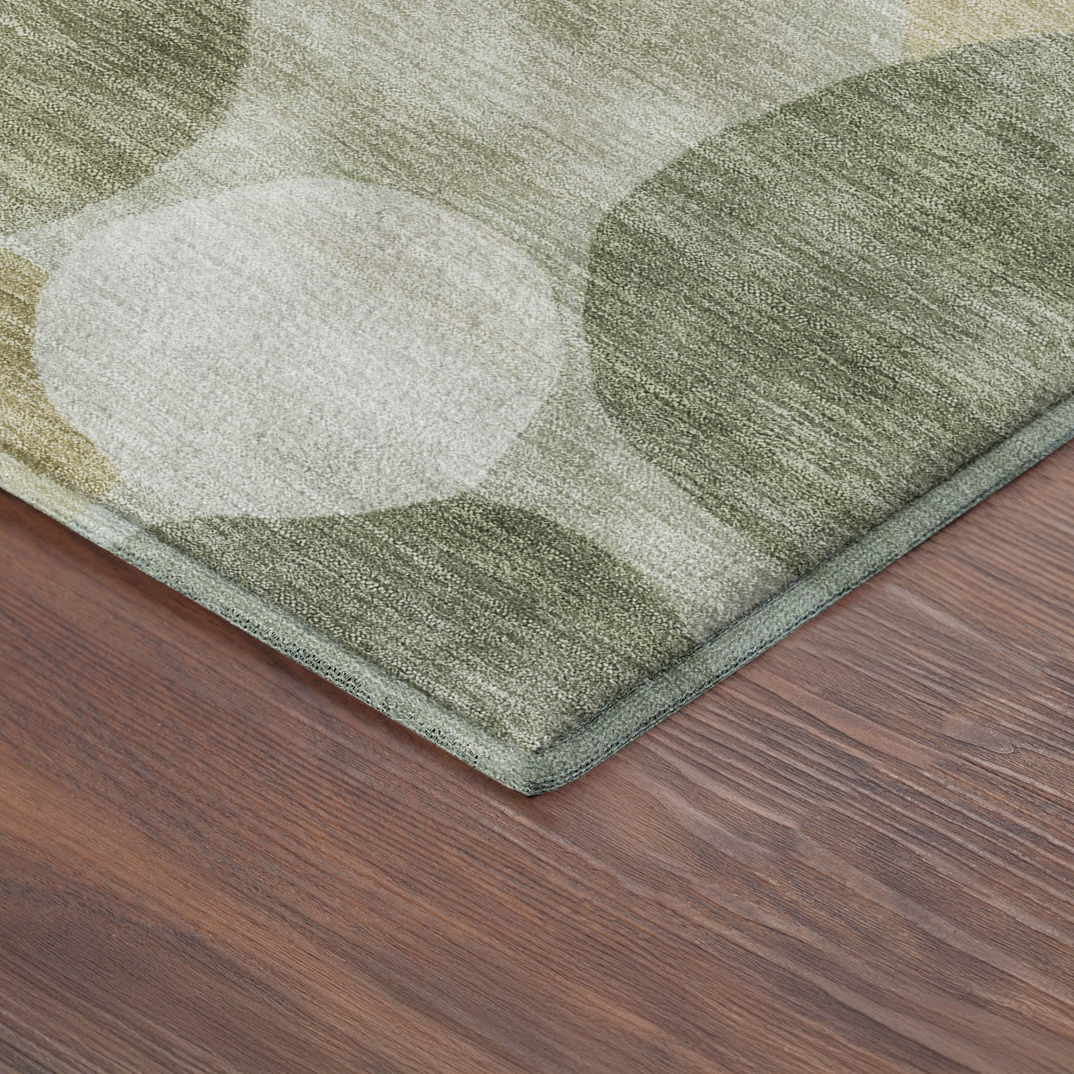 Baku Machine Washable Transitional Sage Green Rug 1'8" x 2'6" #shape_Rectangle