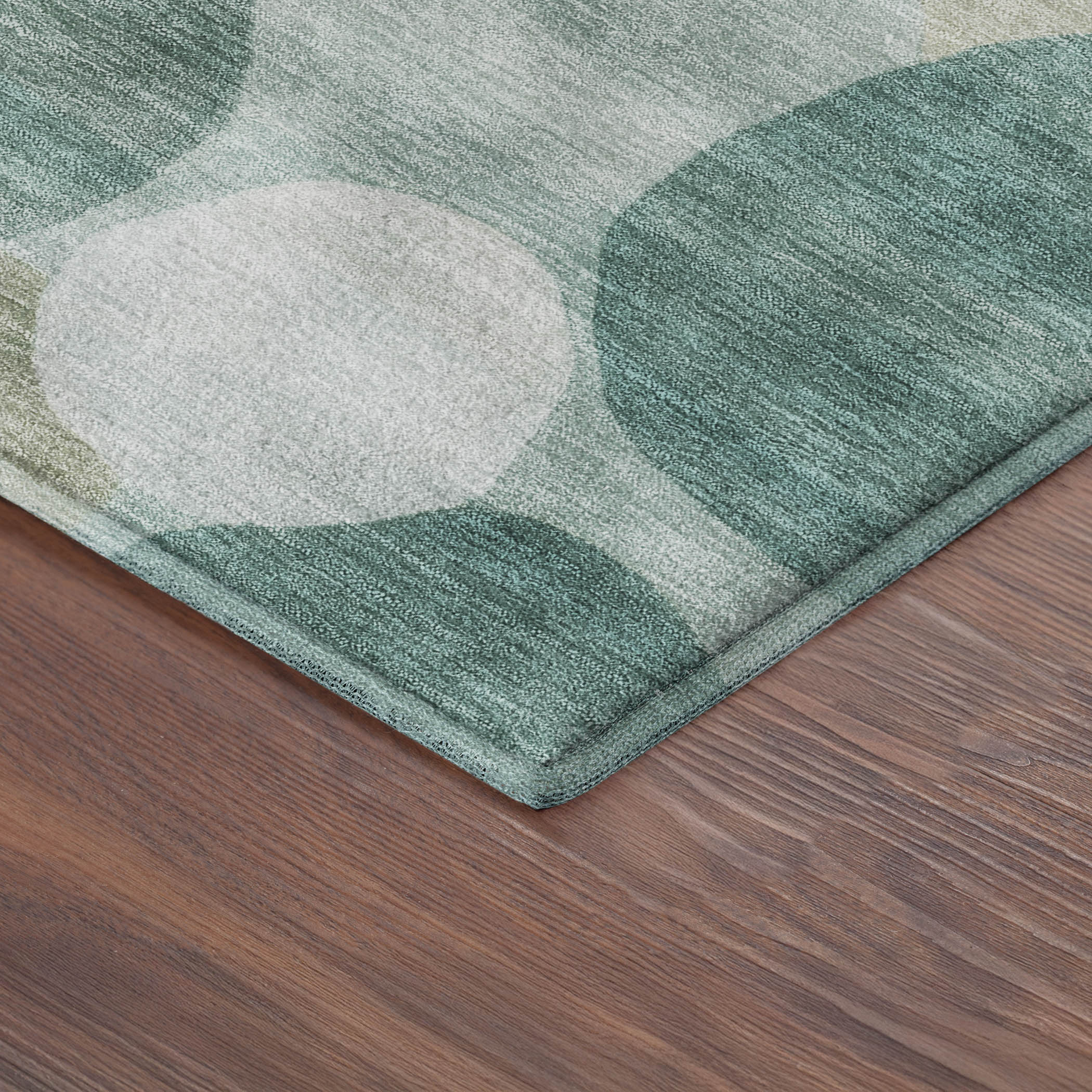 Baku Machine Washable Transitional Teal Rug 1'8" x 2'6" #shape_Rectangle