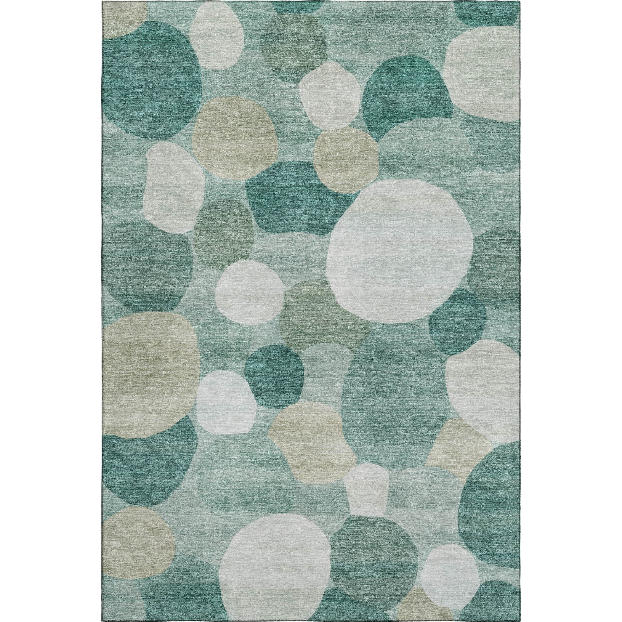 Baku Machine Washable Transitional Teal Rug 3' x 5' #shape_Rectangle