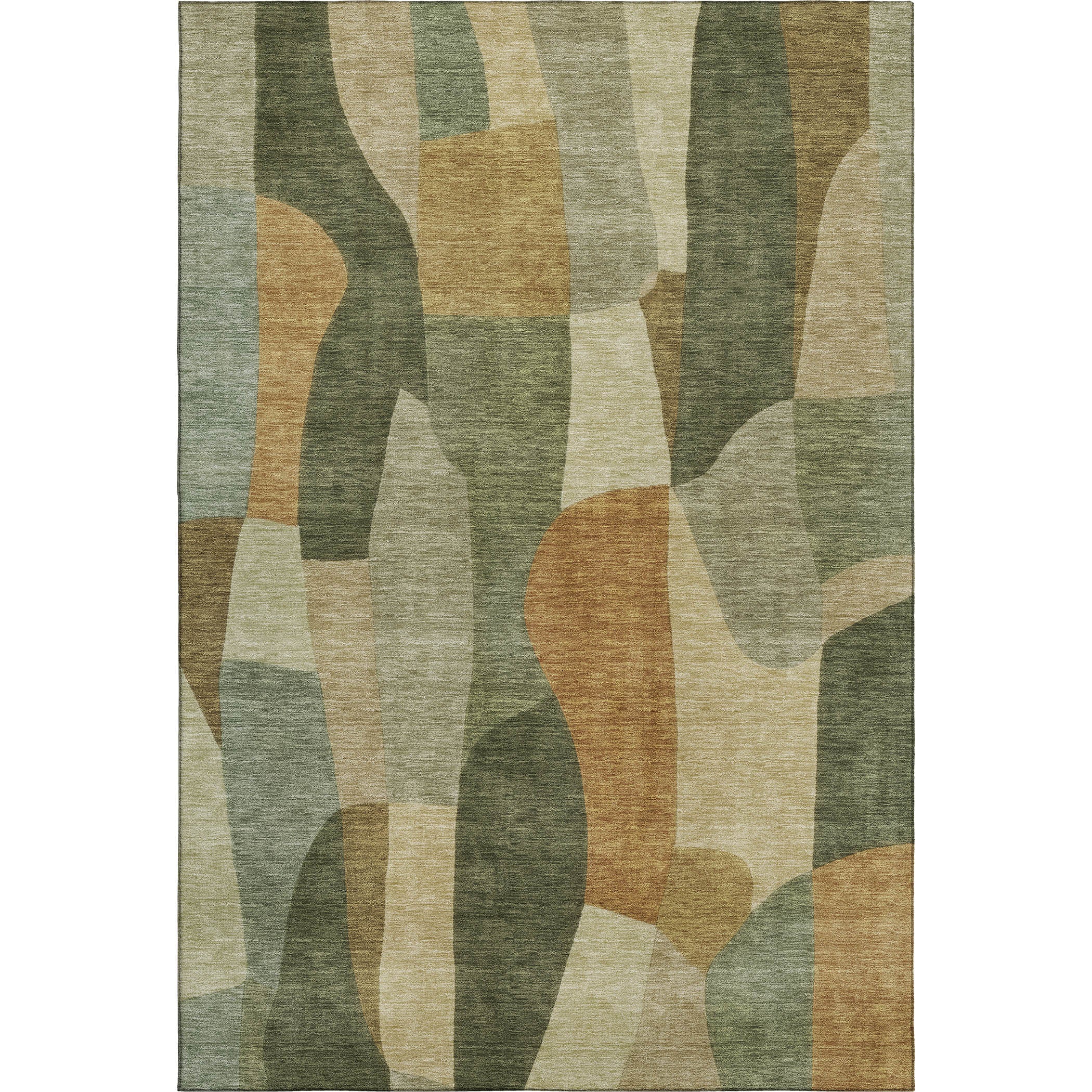 Cusco Machine Washable Transitional Fern Green Rug 3' x 5' #shape_Rectangle