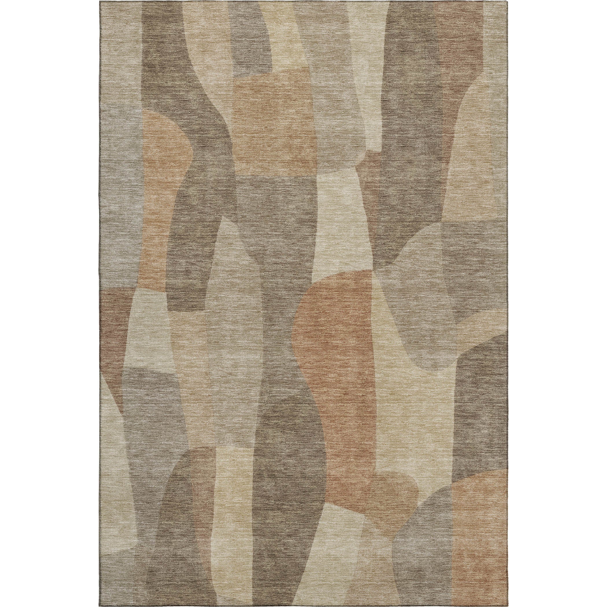 Cusco Machine Washable Transitional Khaki Brown Rug 3' x 5' #shape_Rectangle