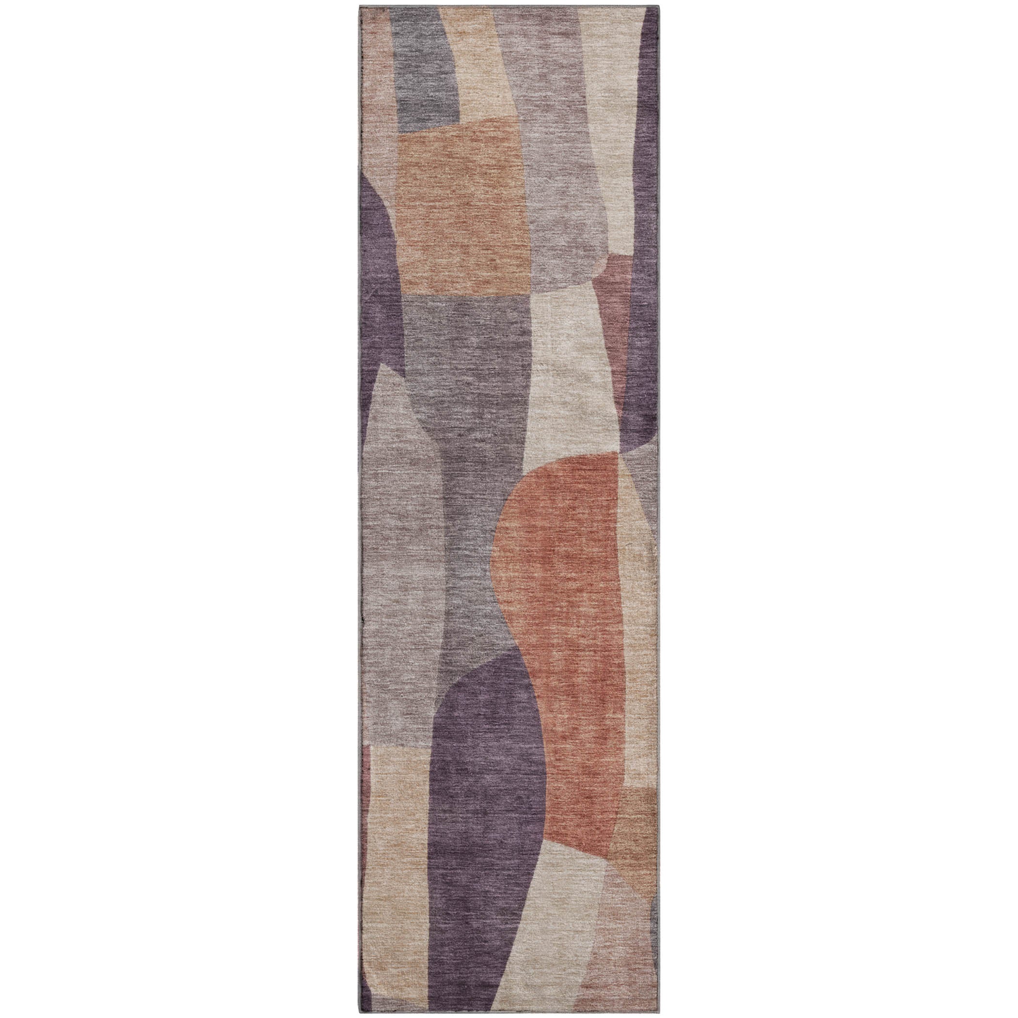 Cusco Machine Washable Transitional Plum Purple Rug 2'3" x 7'6" #shape_Runner