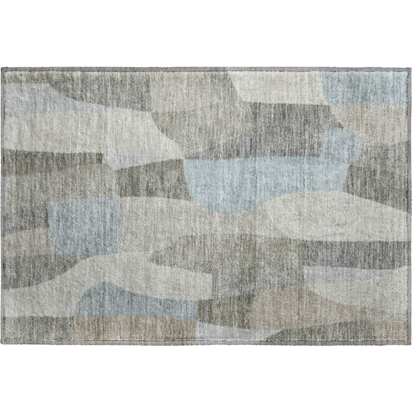 Cusco Machine Washable Transitional Taupe Brown Rug 1'8" x 2'6"