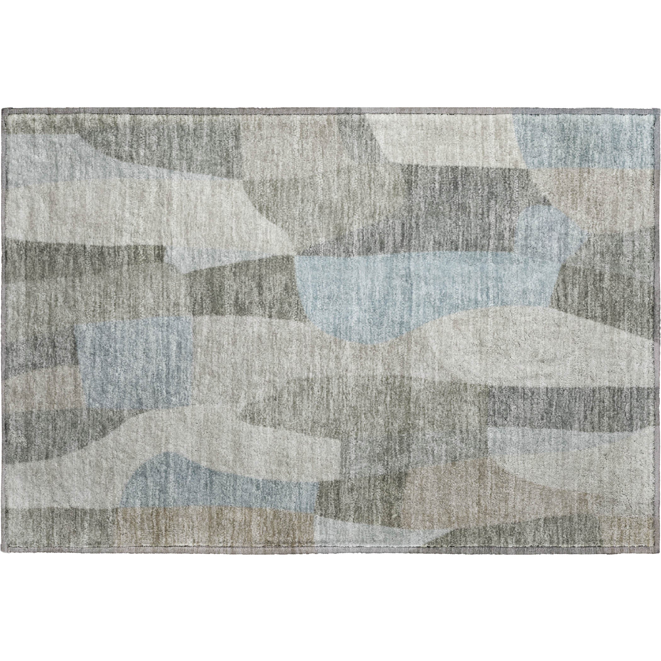 Cusco Machine Washable Transitional Taupe Brown Rug 1'8" x 2'6" #shape_Rectangle