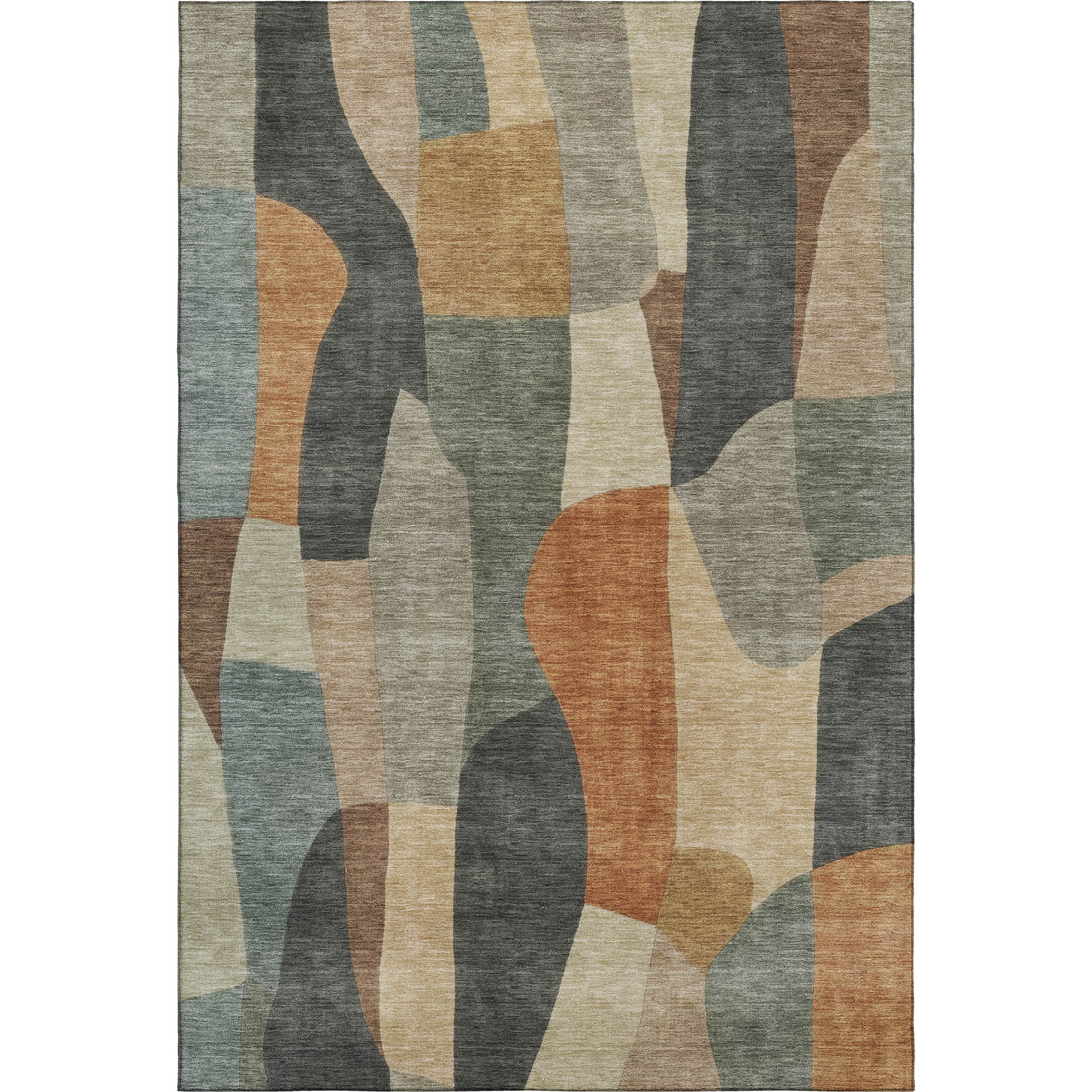 Cusco Machine Washable Transitional Terracotta Orange Rug 3' x 5' #shape_Rectangle