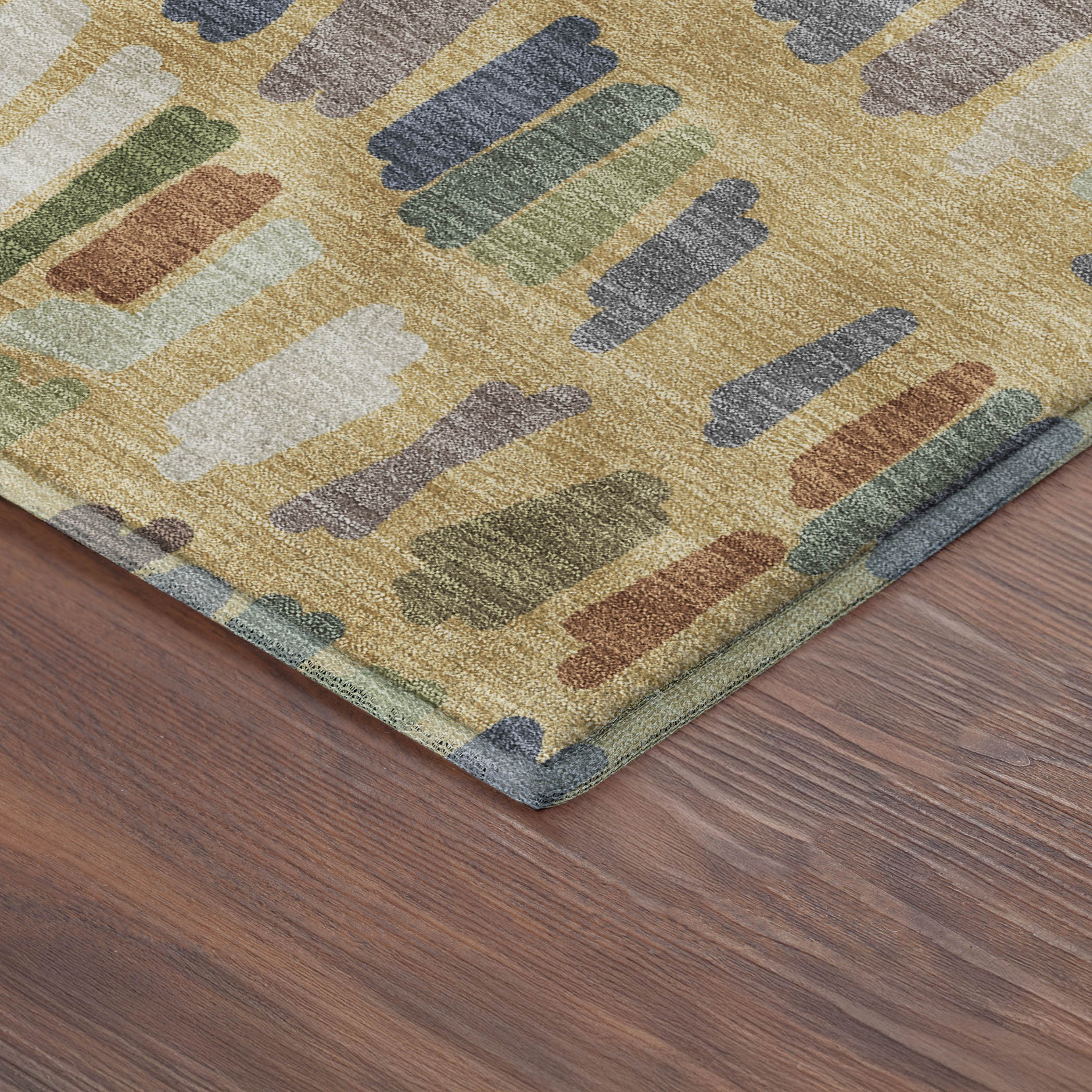 Oaxaca Machine Washable Transitional Gold Rug 1'8" x 2'6" #shape_Rectangle