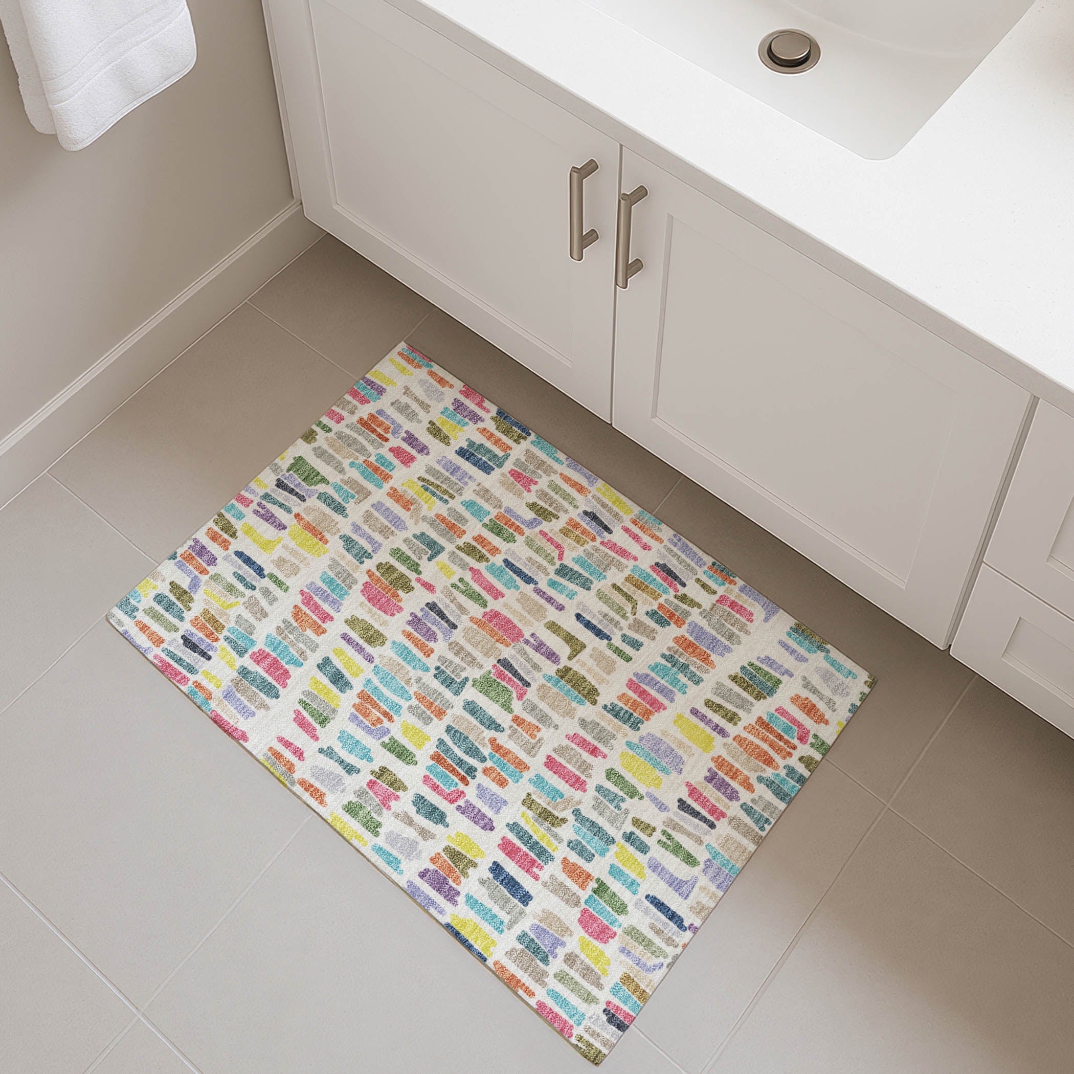 Oaxaca Machine Washable Transitional Ivory Rug 1'8" x 2'6" #shape_Rectangle