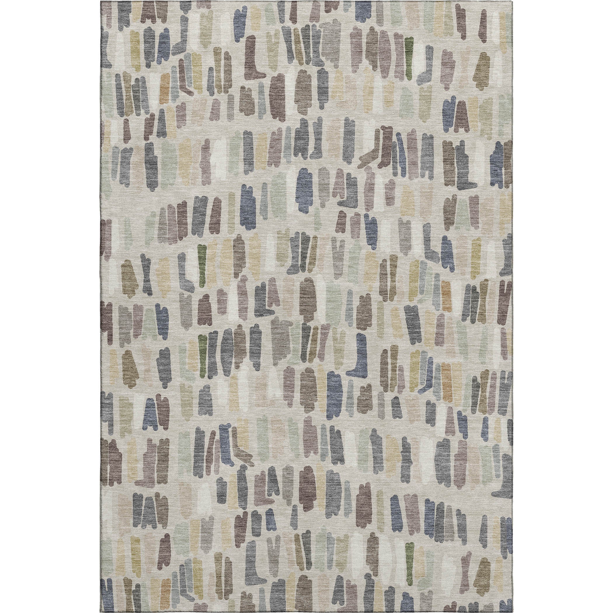 Oaxaca Machine Washable Transitional Linen Ivory Rug 3' x 5' #shape_Rectangle