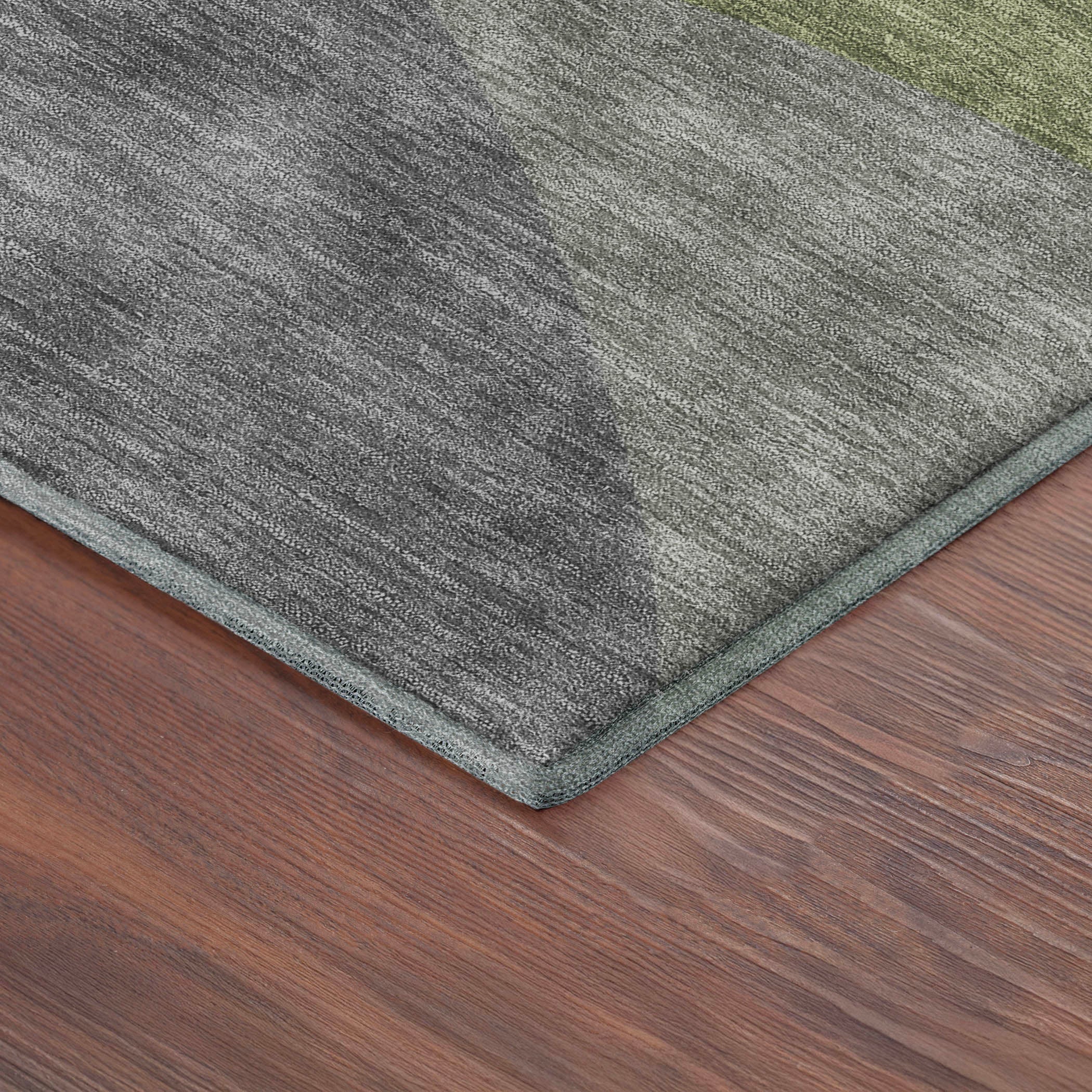 Prague Machine Washable Transitional Green Rug 1'8" x 2'6" #shape_Rectangle