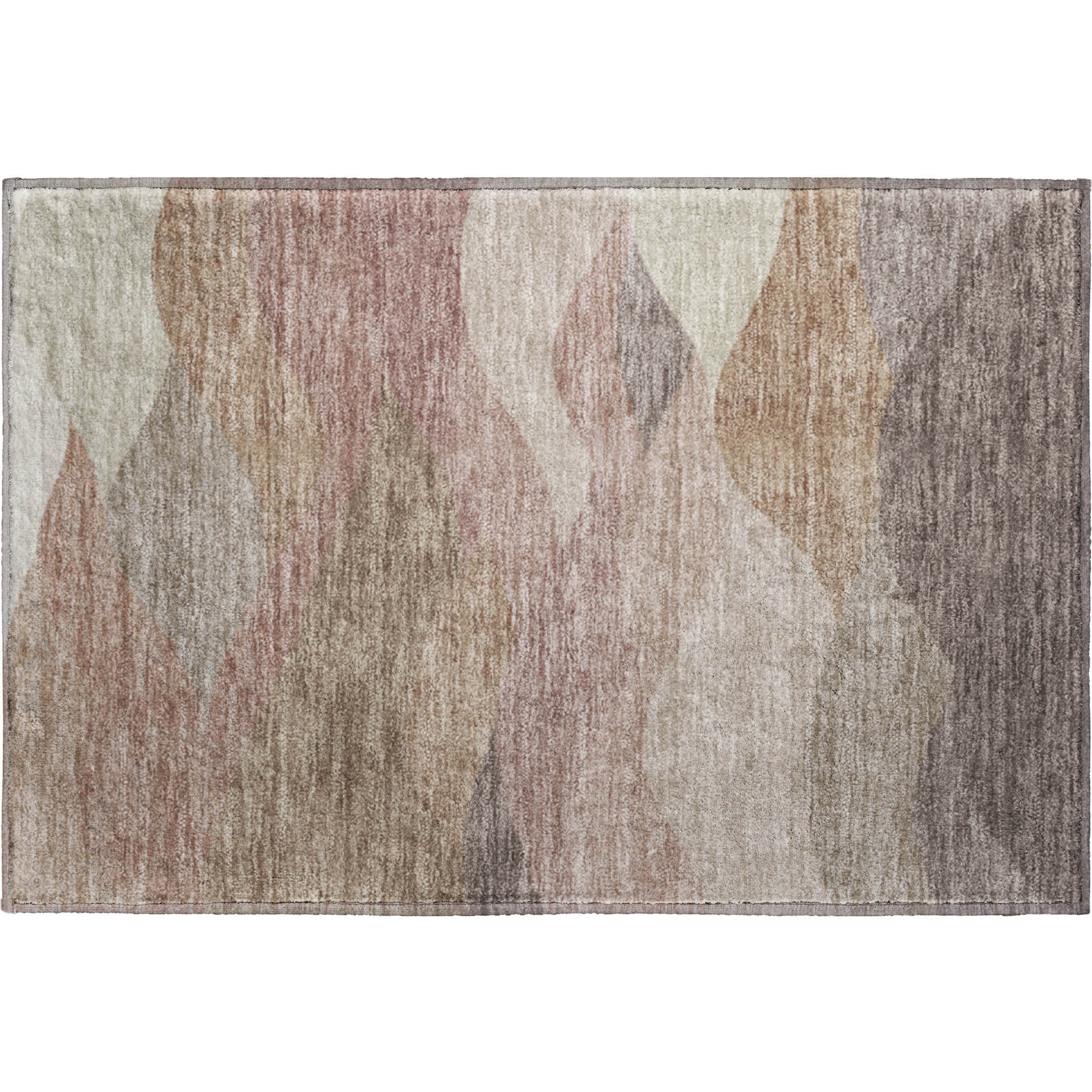 Prague Machine Washable Transitional Mocha Brown Rug 1'8" x 2'6" #shape_Rectangle