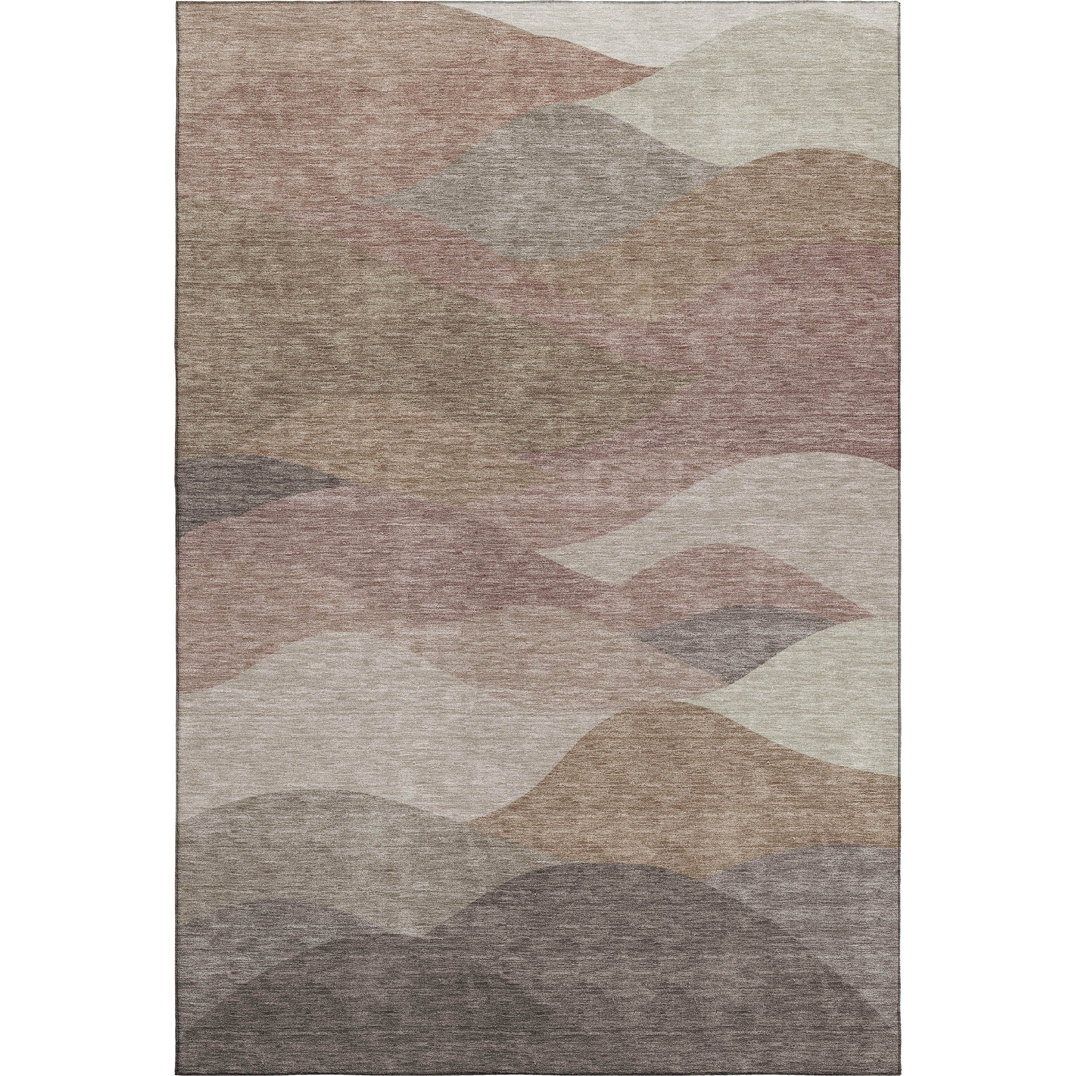 Prague Machine Washable Transitional Mocha Brown Rug 3' x 5' #shape_Rectangle