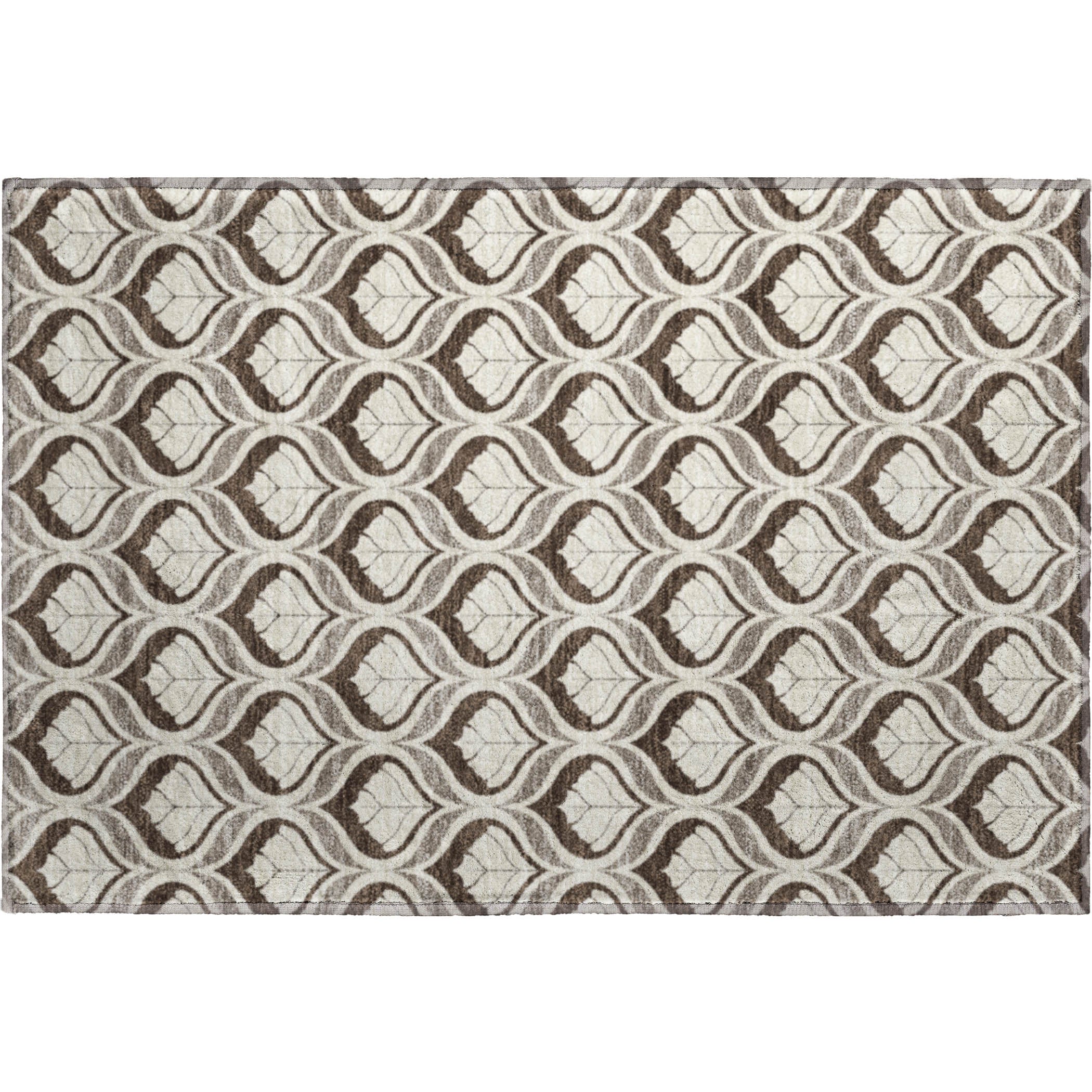 Bergen Machine Washable Transitional Brown Rug 1'8" x 2'6" #shape_Rectangle
