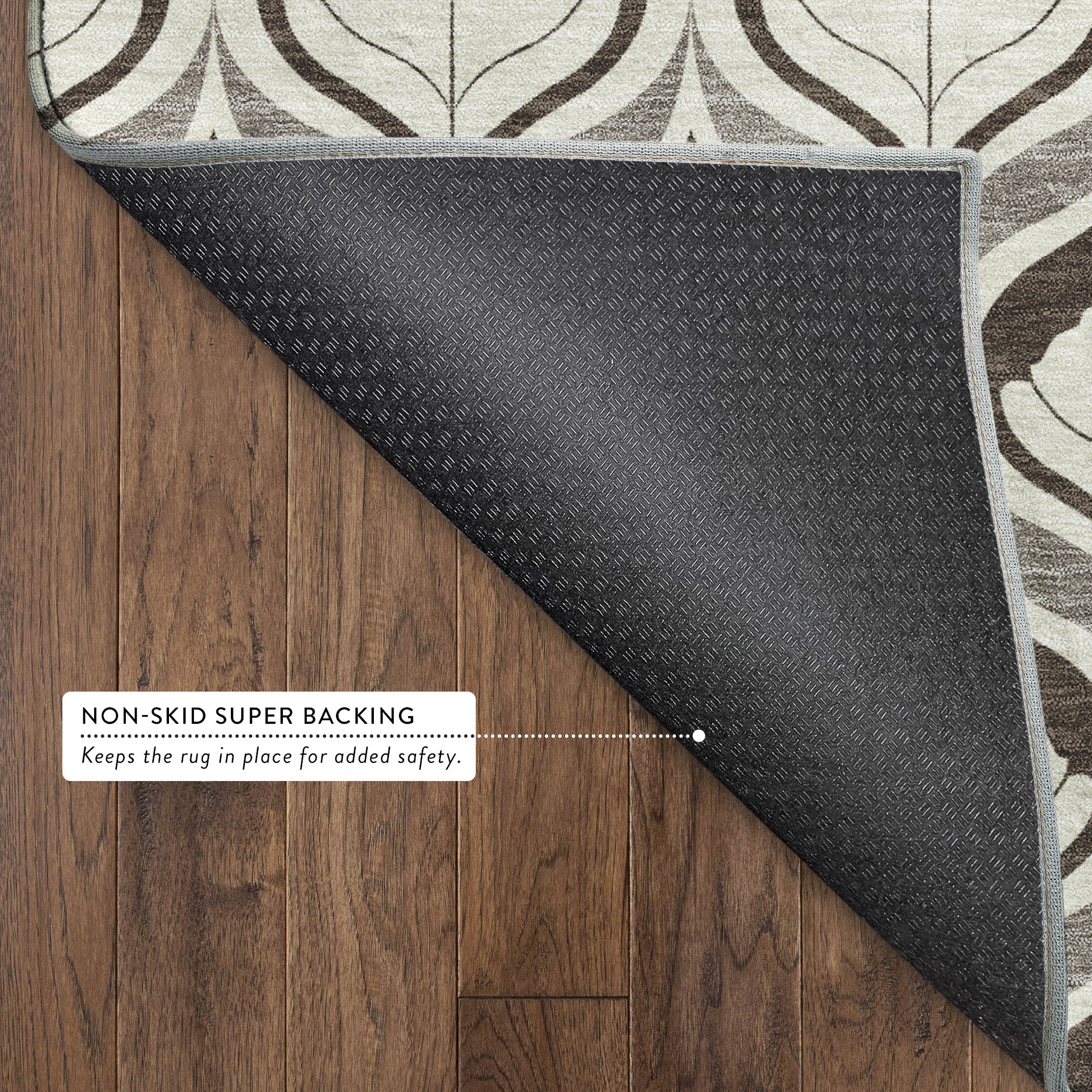 Bergen Machine Washable Transitional Brown Rug 1'8" x 2'6" #shape_Rectangle