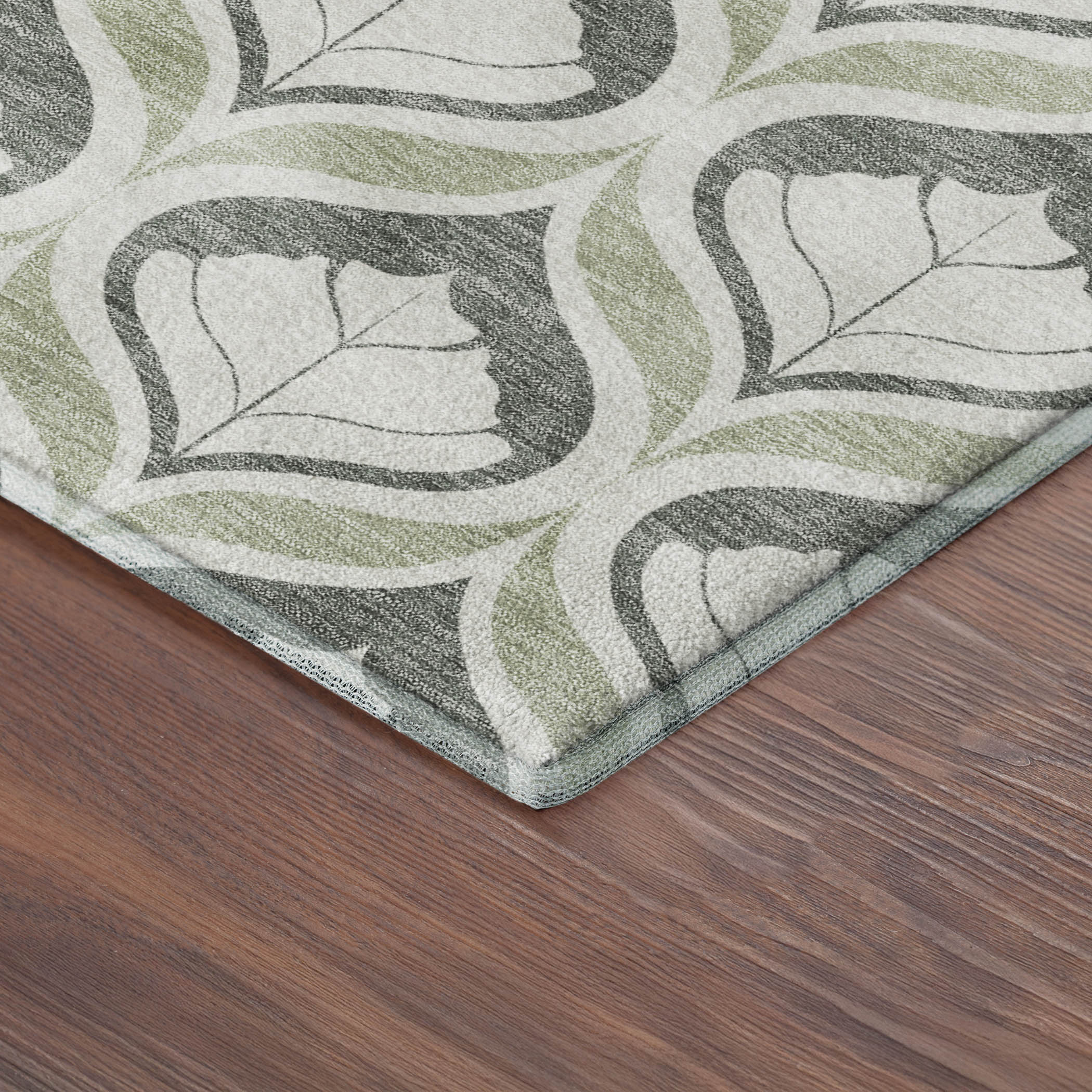 Bergen Machine Washable Transitional Celery Green Rug 1'8" x 2'6" #shape_Rectangle