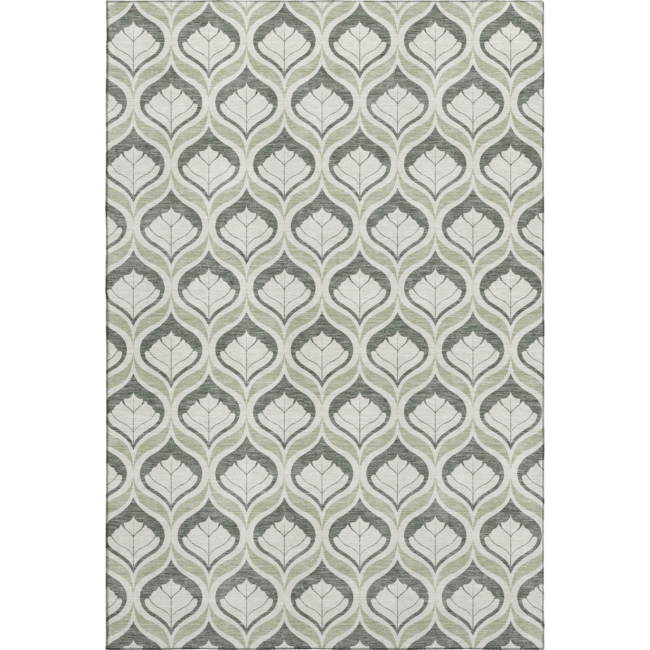 Bergen Machine Washable Transitional Celery Green Rug 3' x 5' #shape_Rectangle