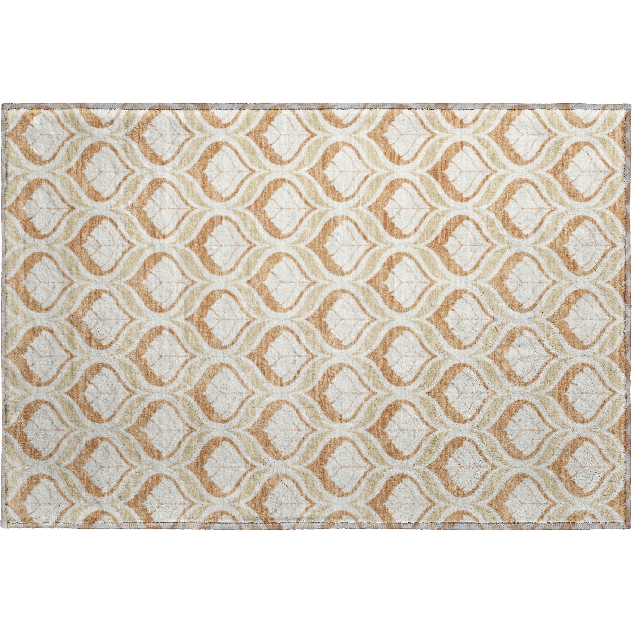 Bergen Machine Washable Transitional Copper Orange Rug 1'8" x 2'6" #shape_Rectangle