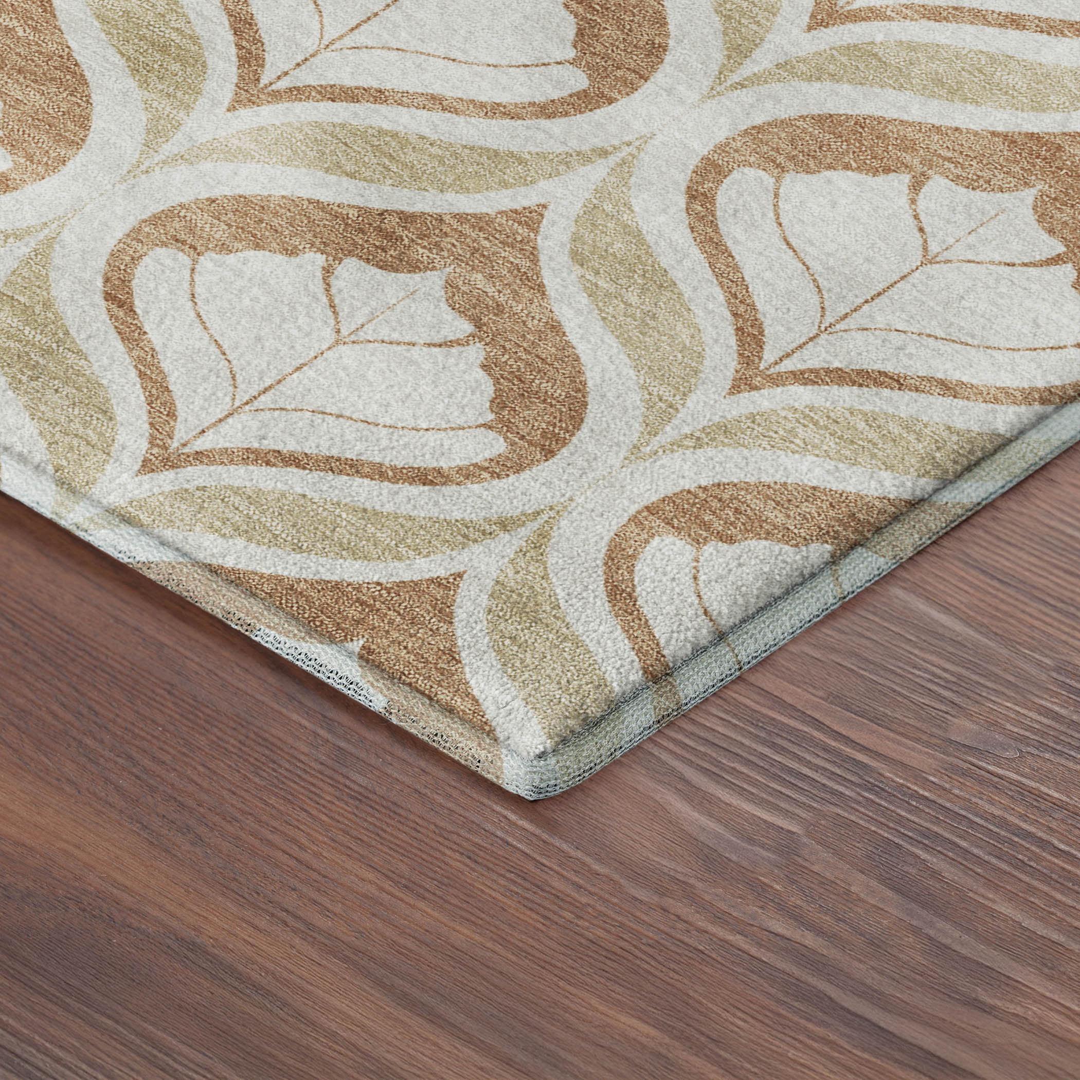 Bergen Machine Washable Transitional Copper Orange Rug 1'8" x 2'6" #shape_Rectangle