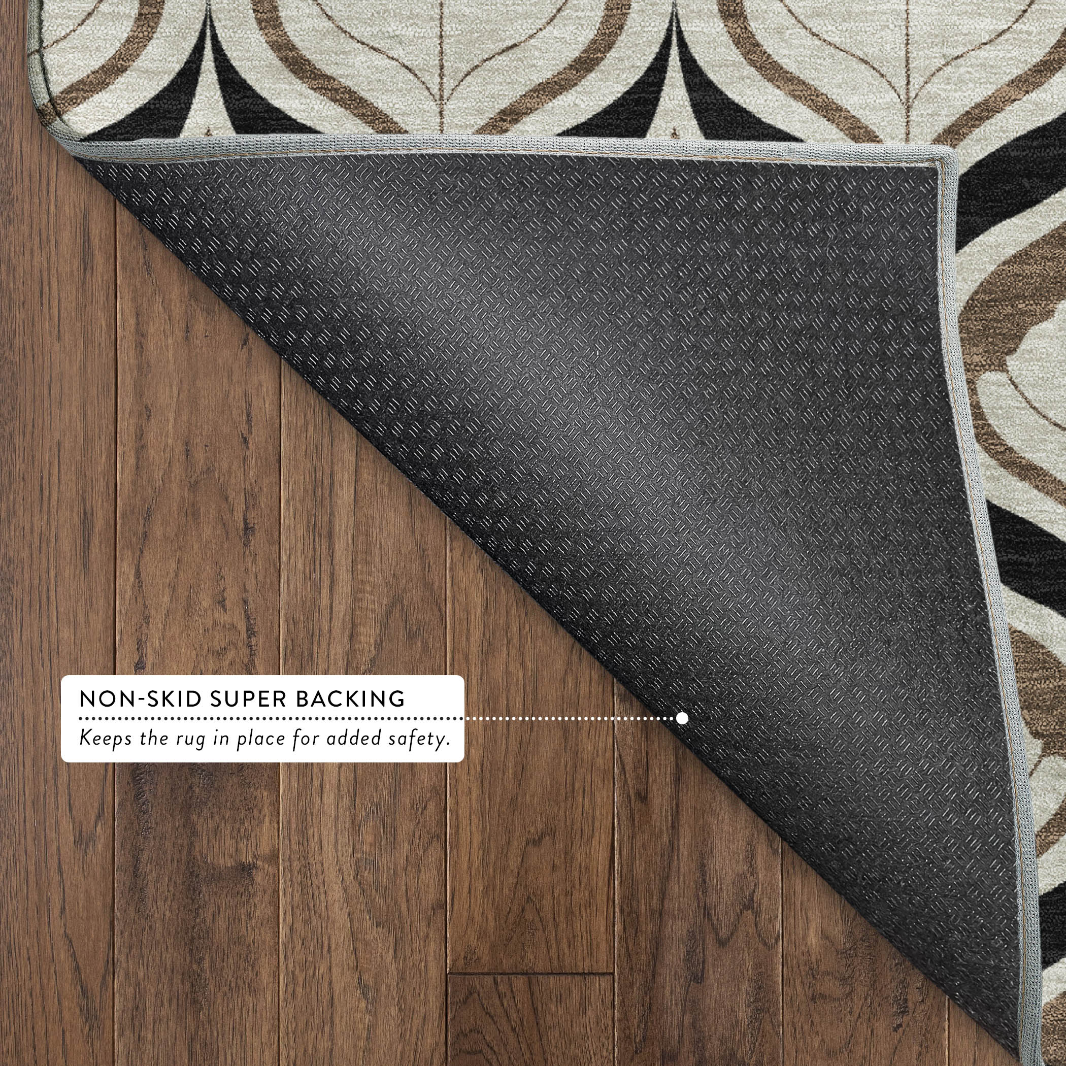 Bergen Machine Washable Transitional Fudge Brown Rug 1'8" x 2'6" #shape_Rectangle
