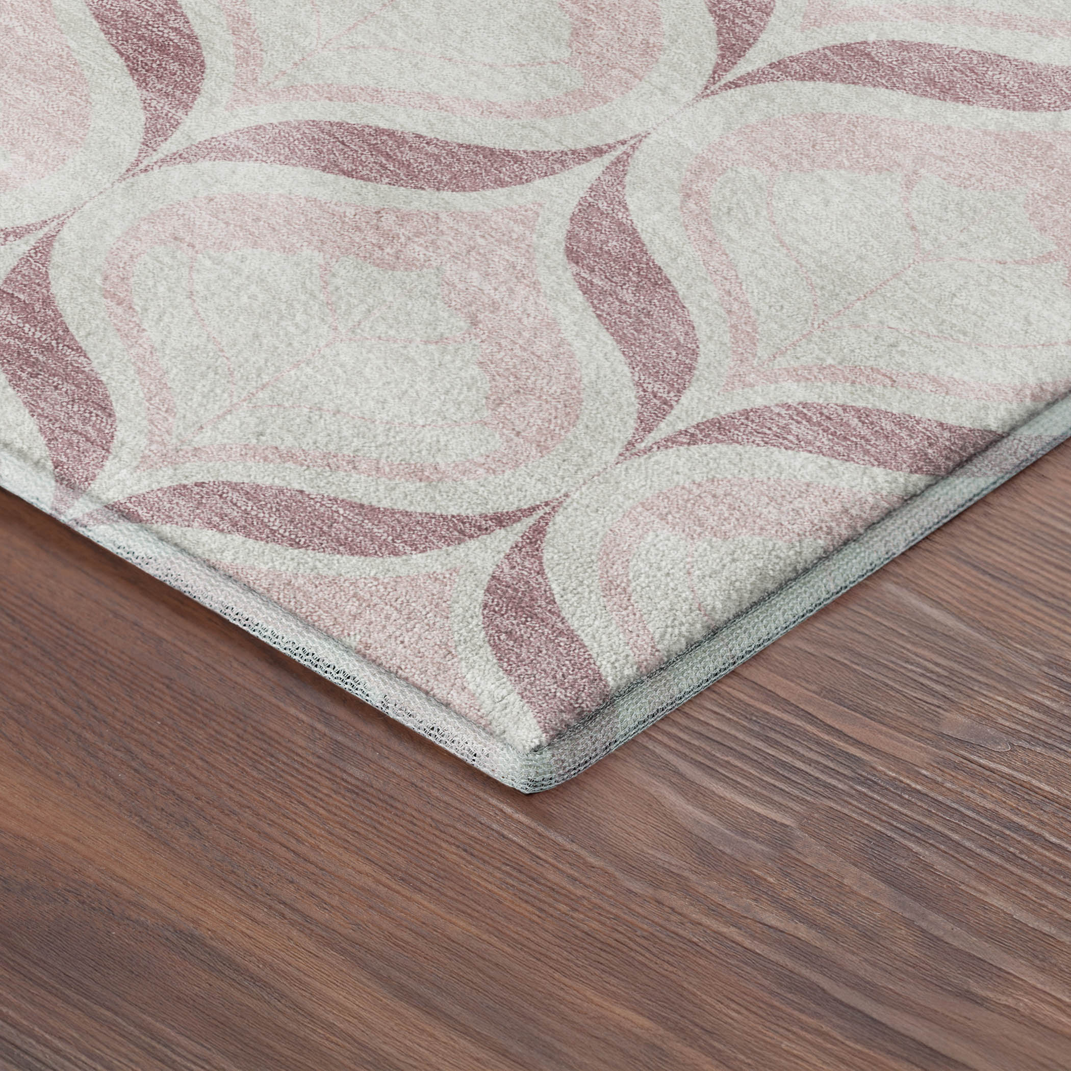 Bergen Machine Washable Transitional Pink Rug 1'8" x 2'6" #shape_Rectangle
