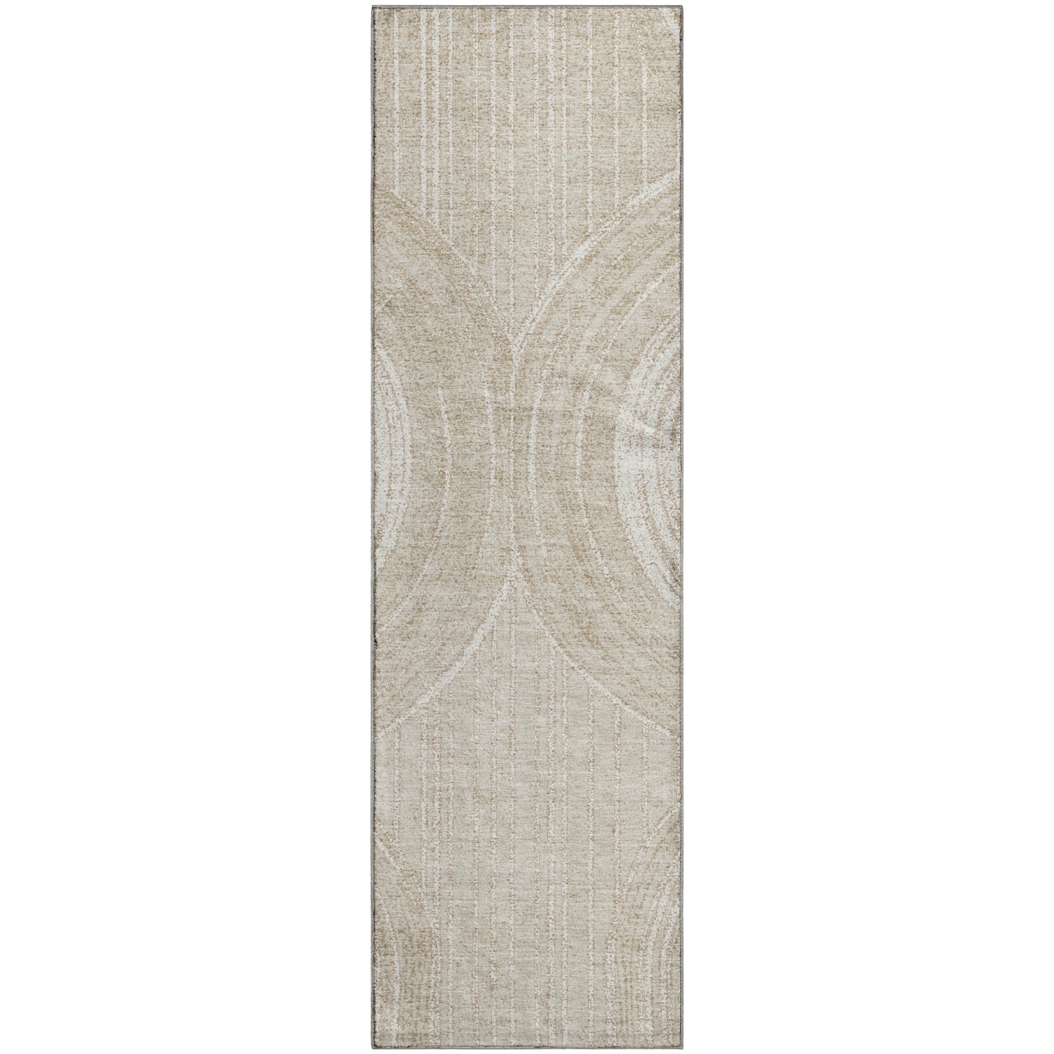 Reykjavik Machine Washable Transitional Beige Brown Rug 2'3" x 7'6" #shape_Runner