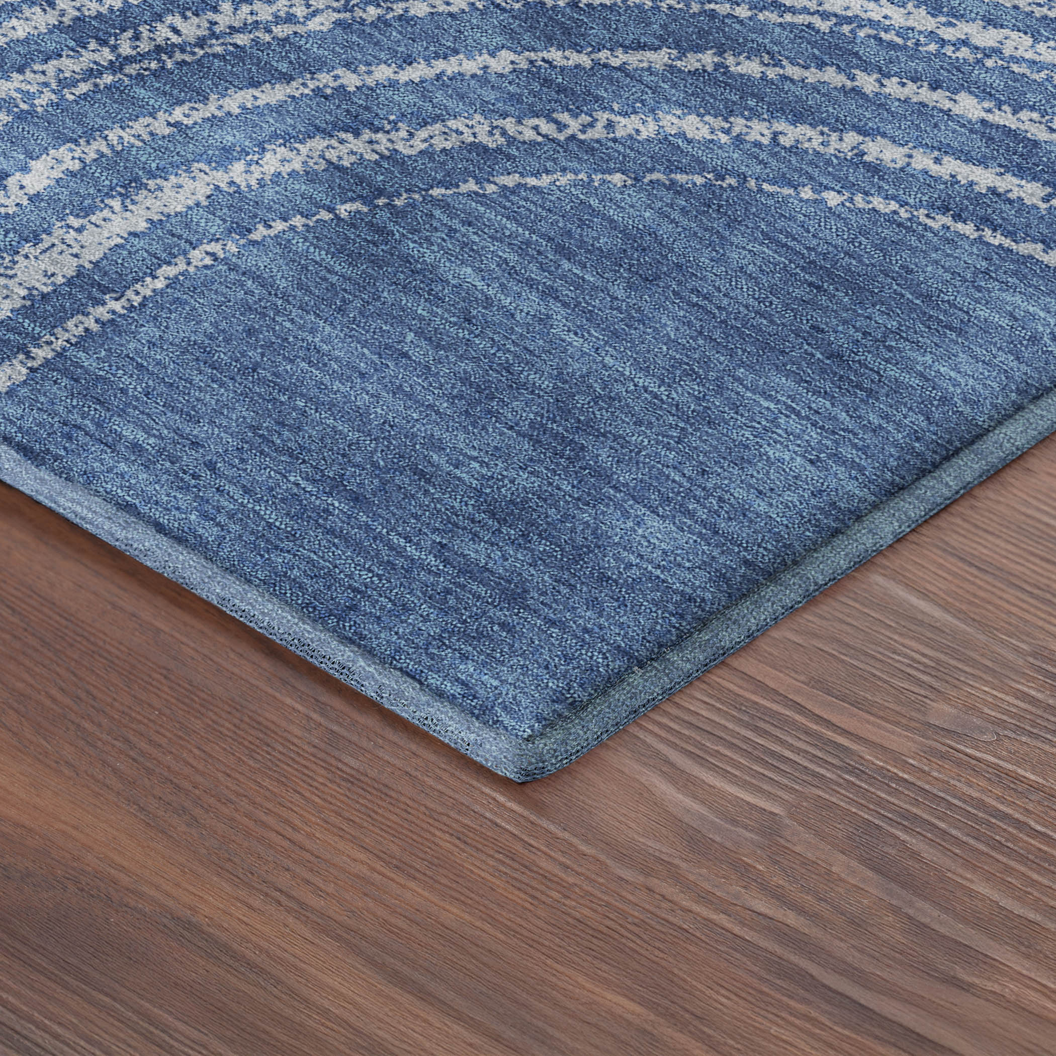Reykjavik Machine Washable Transitional Navy Blue Rug 1'8" x 2'6" #shape_Rectangle