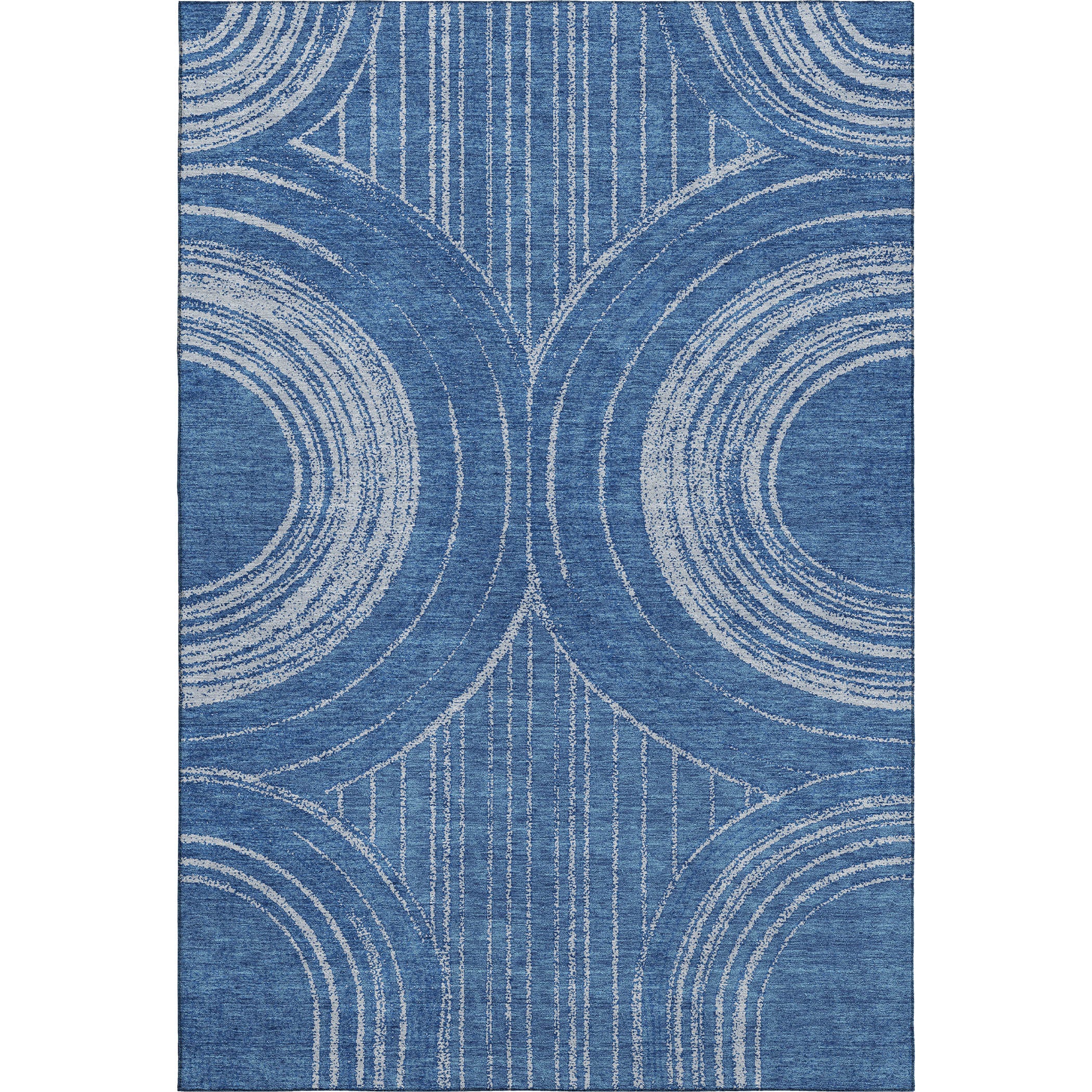 Reykjavik Machine Washable Transitional Navy Blue Rug 3' x 5' #shape_Rectangle