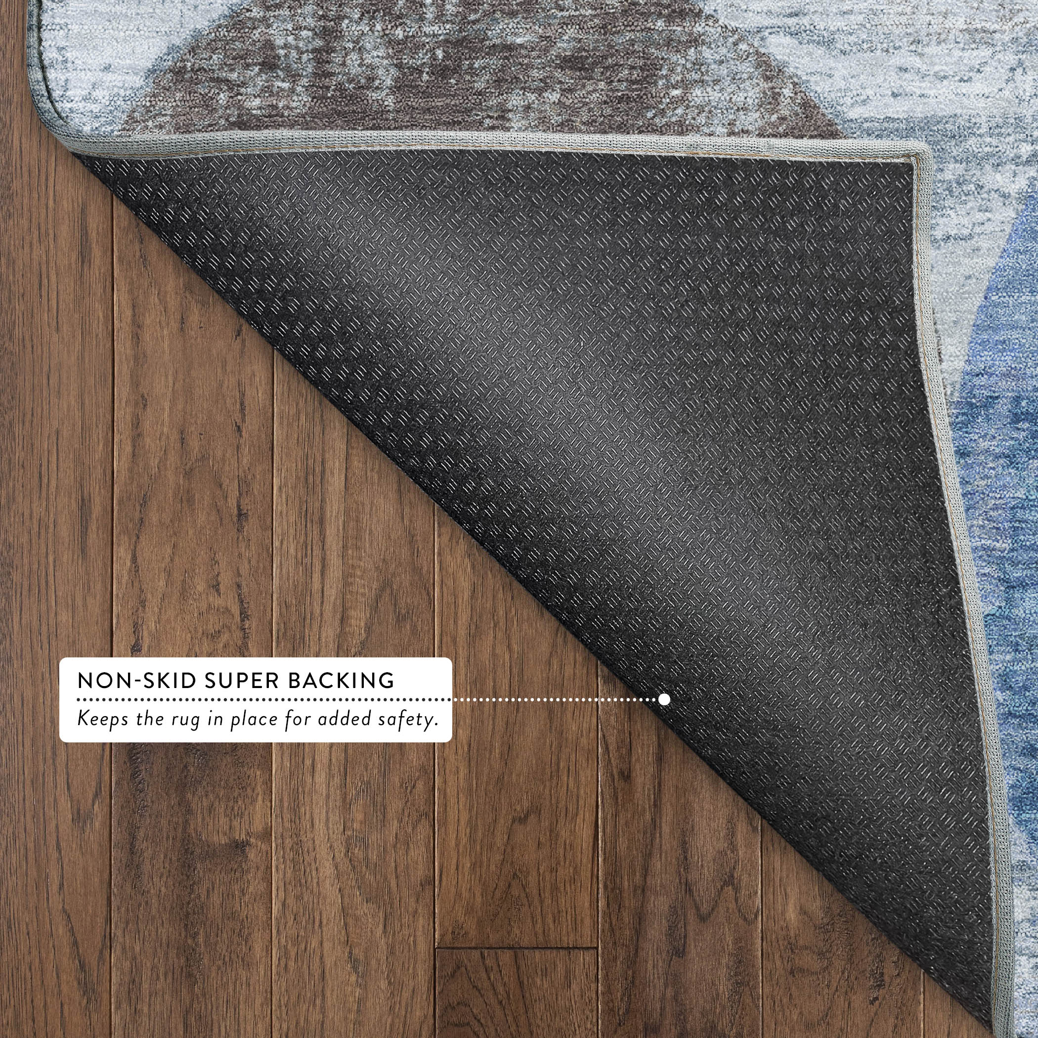 Sintra Machine Washable Transitional Blue Rug 1'8" x 2'6" #shape_Rectangle