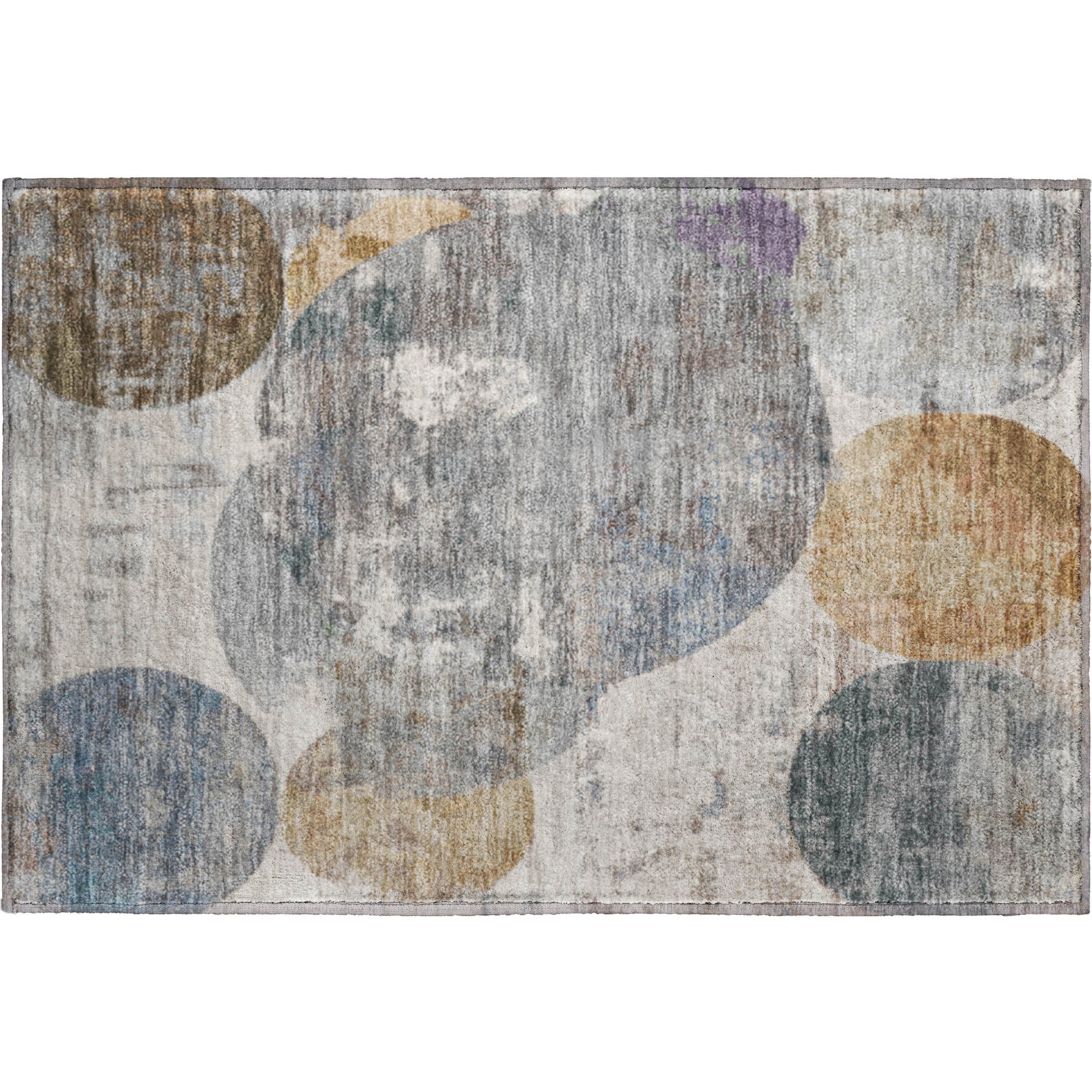 Sintra Machine Washable Transitional Khaki Brown Rug 1'8" x 2'6" #shape_Rectangle
