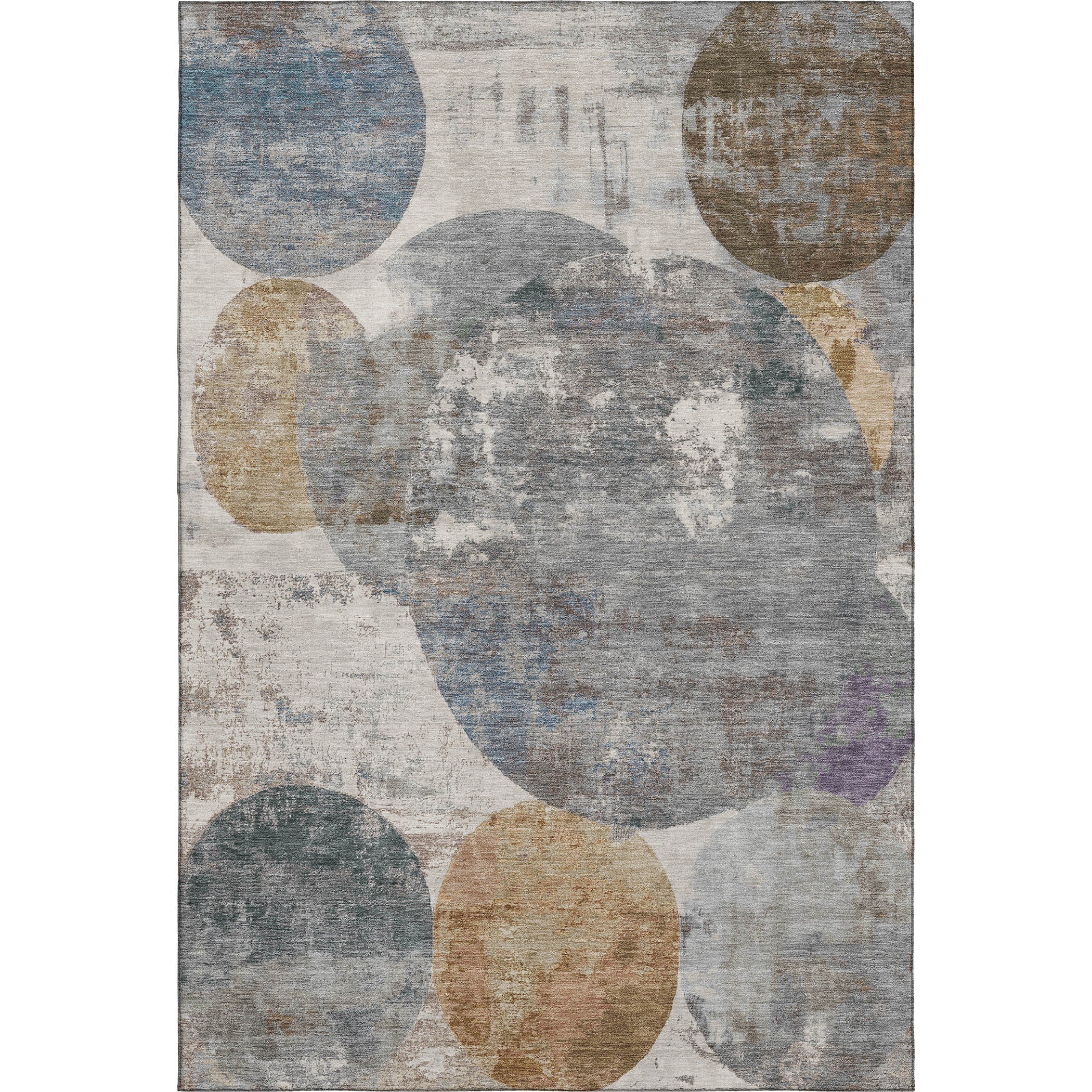 Sintra Machine Washable Transitional Khaki Brown Rug 3' x 5' #shape_Rectangle